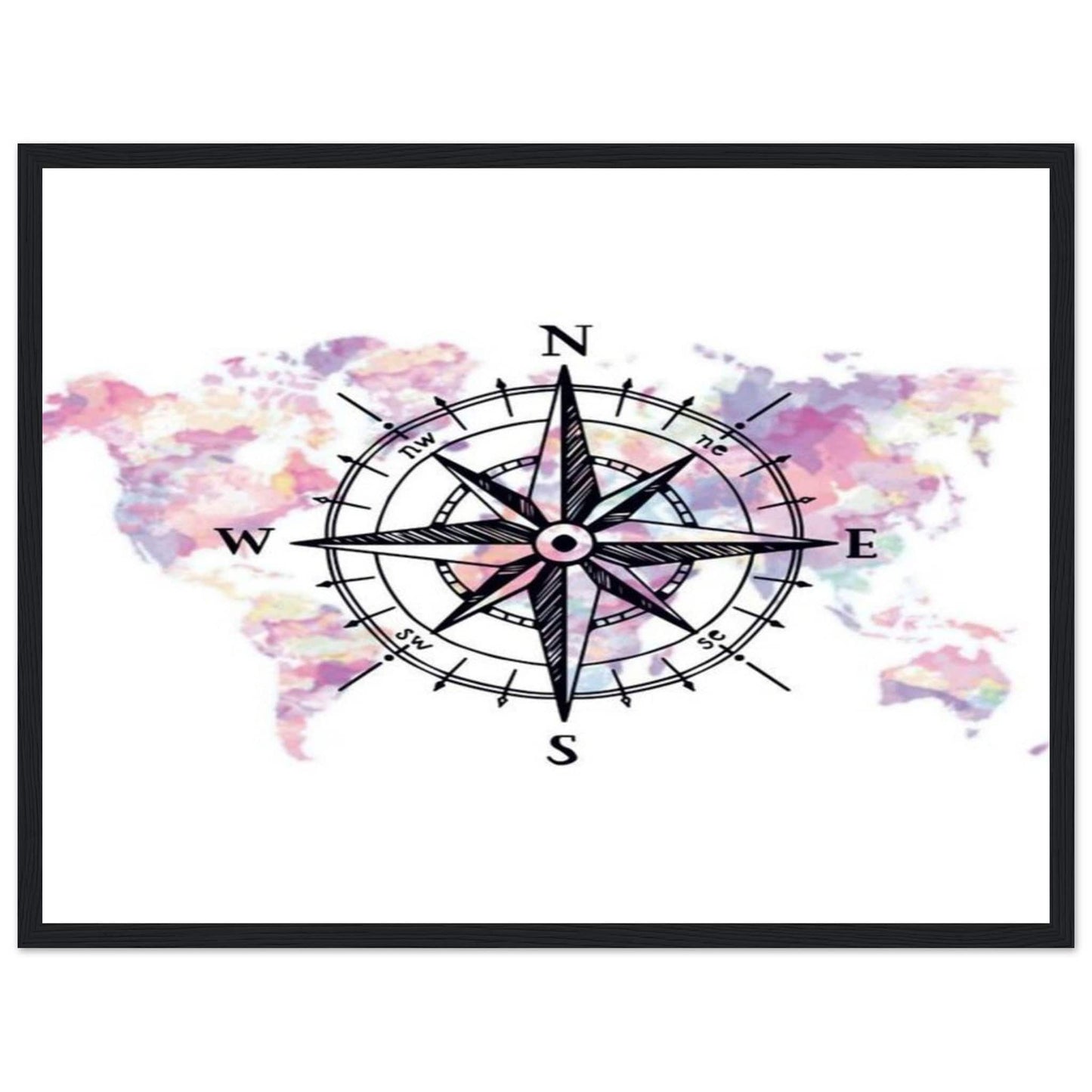 Canvanation Print Material 45x60 cm / 18x24″ Tableau Planisphere Du Monde - Destination Monde