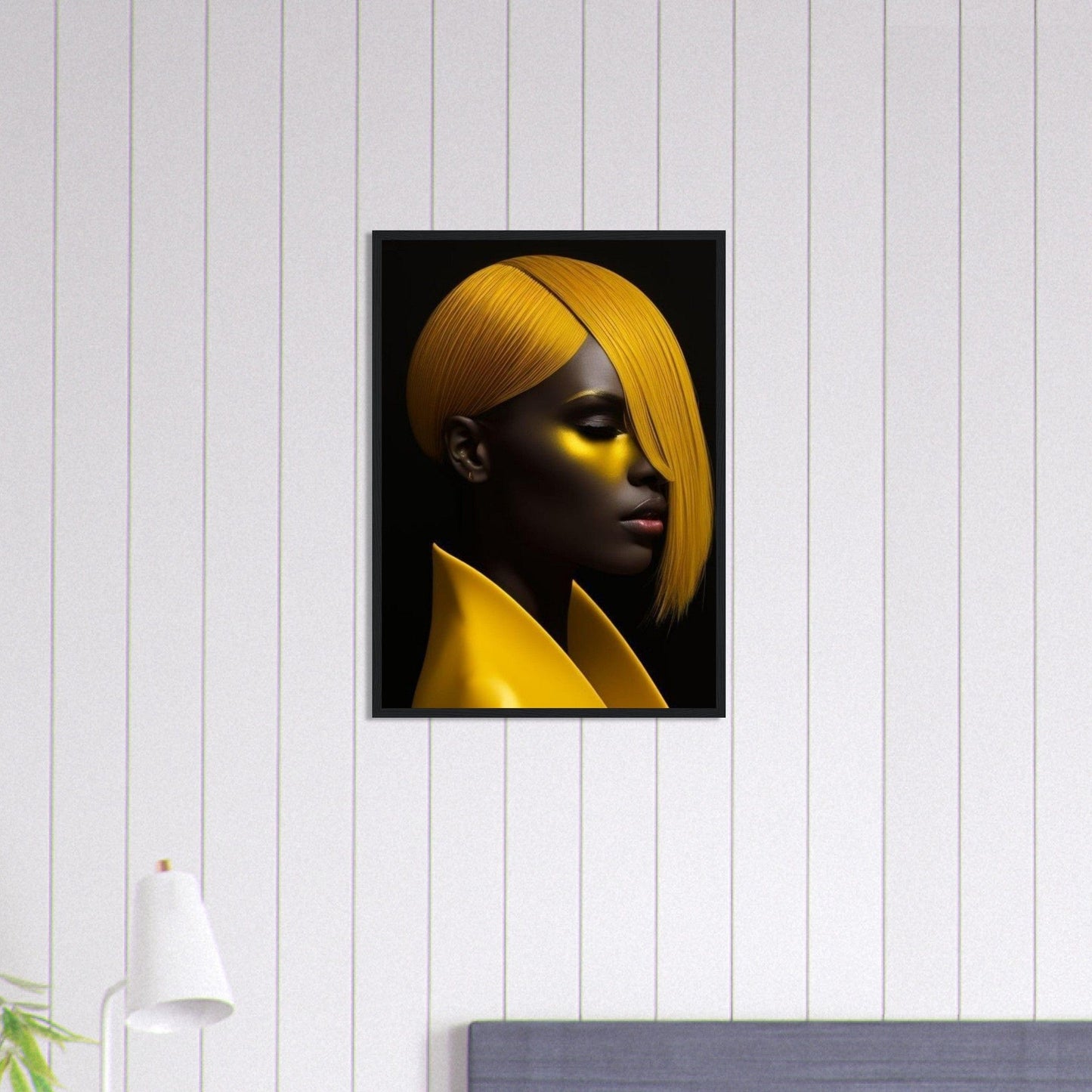 Canvanation Print Material 50x70 cm / 20x28″ Tableau Femme Ebène Gold