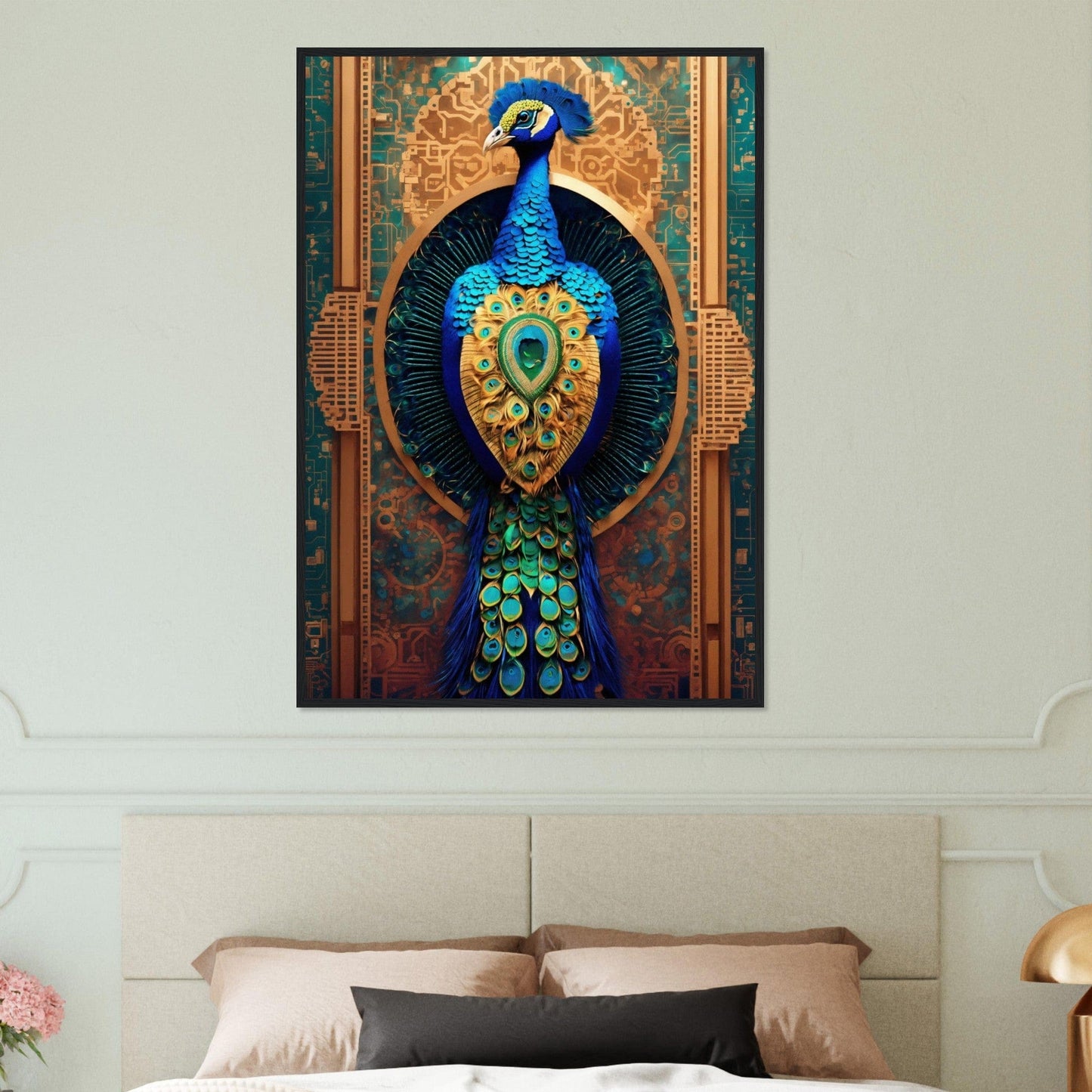 Canvanation Print Material Tableau Paon Éclat Majestueux