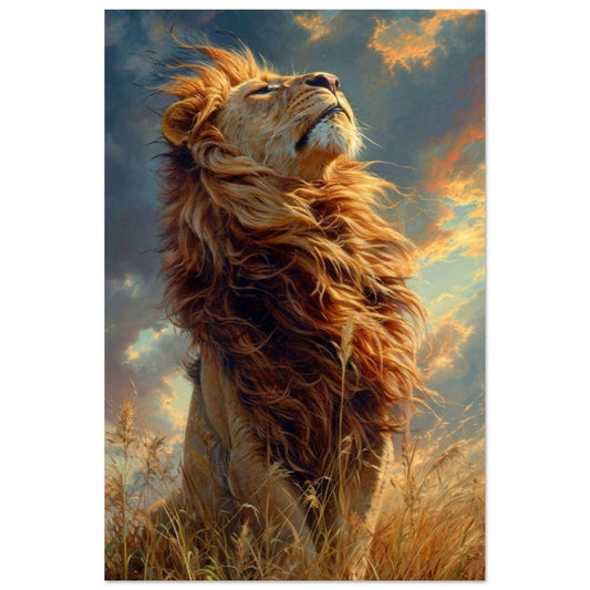 Canvanation Print Material 30x45 cm / 12x18″ Poster Lion Dans La Savane