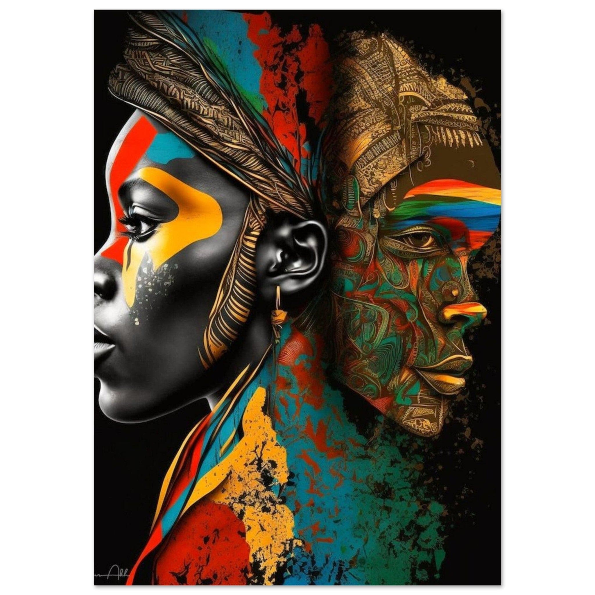Gelato Print Material A0 (84.1 x 118.9 cm) Affiche Africaine Homme Femme
