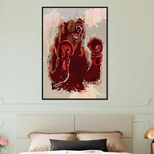 Canvanation Print Material 70x100 cm / 28x40″ Tableau Boxe Ours