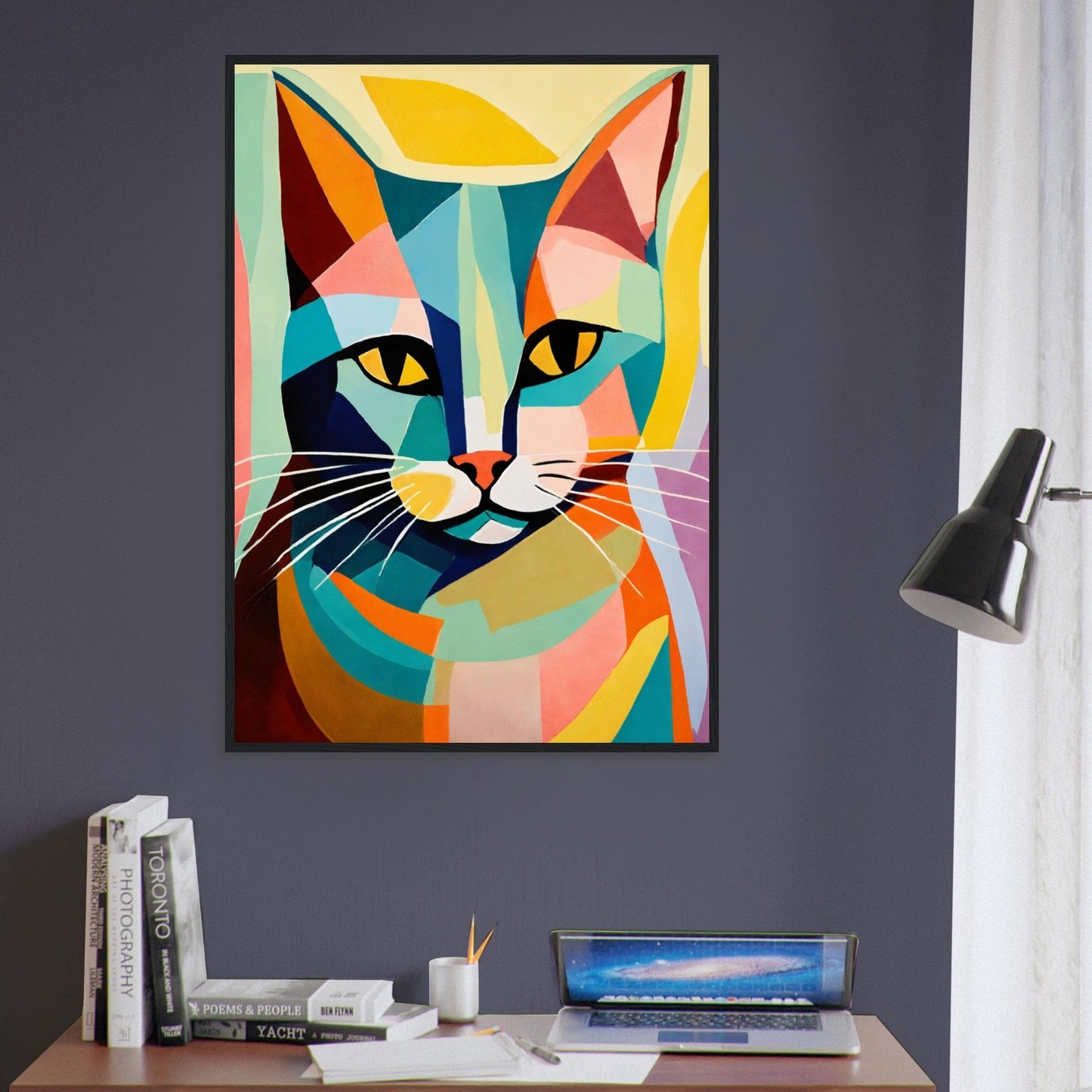 Canvanation Print Material Tableau Chat Surveillant Du Crépuscule