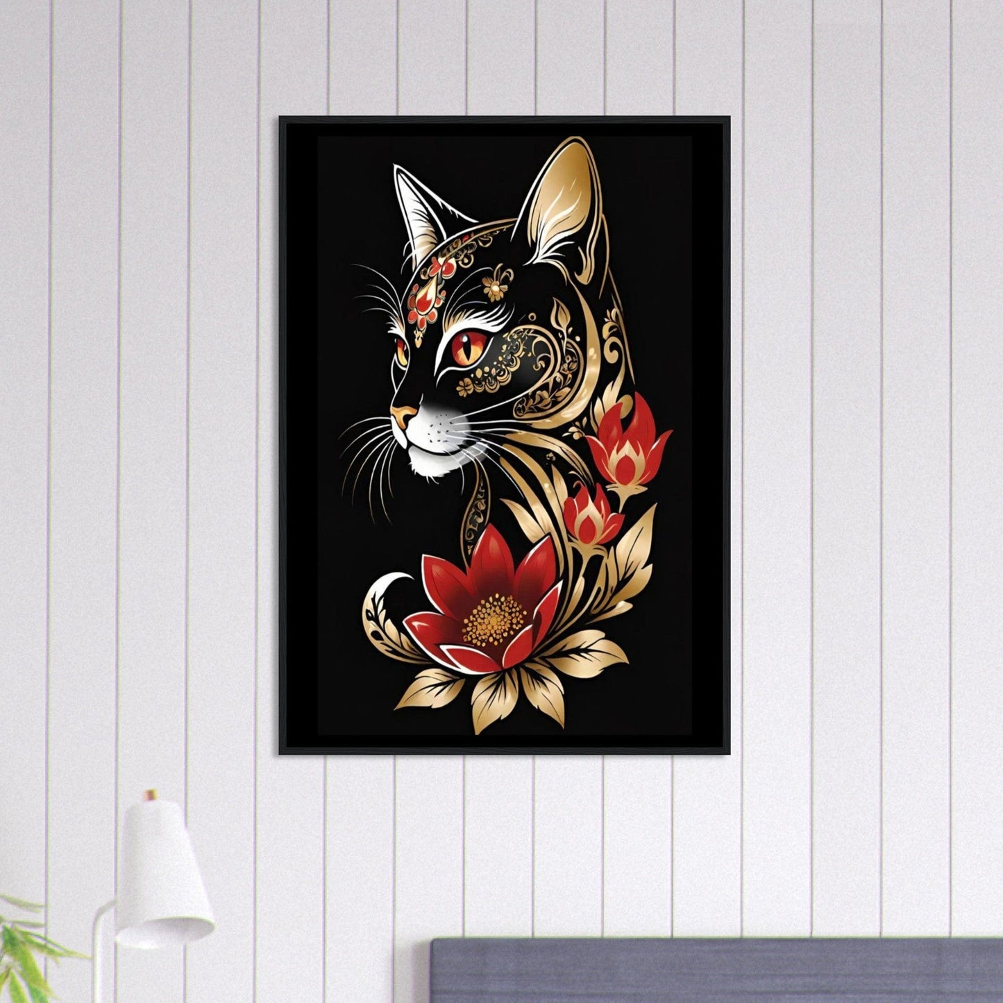 Canvanation Print Material 70x100 cm / 28x40″ Tableau Chat Pop Art Félin En Couleurs