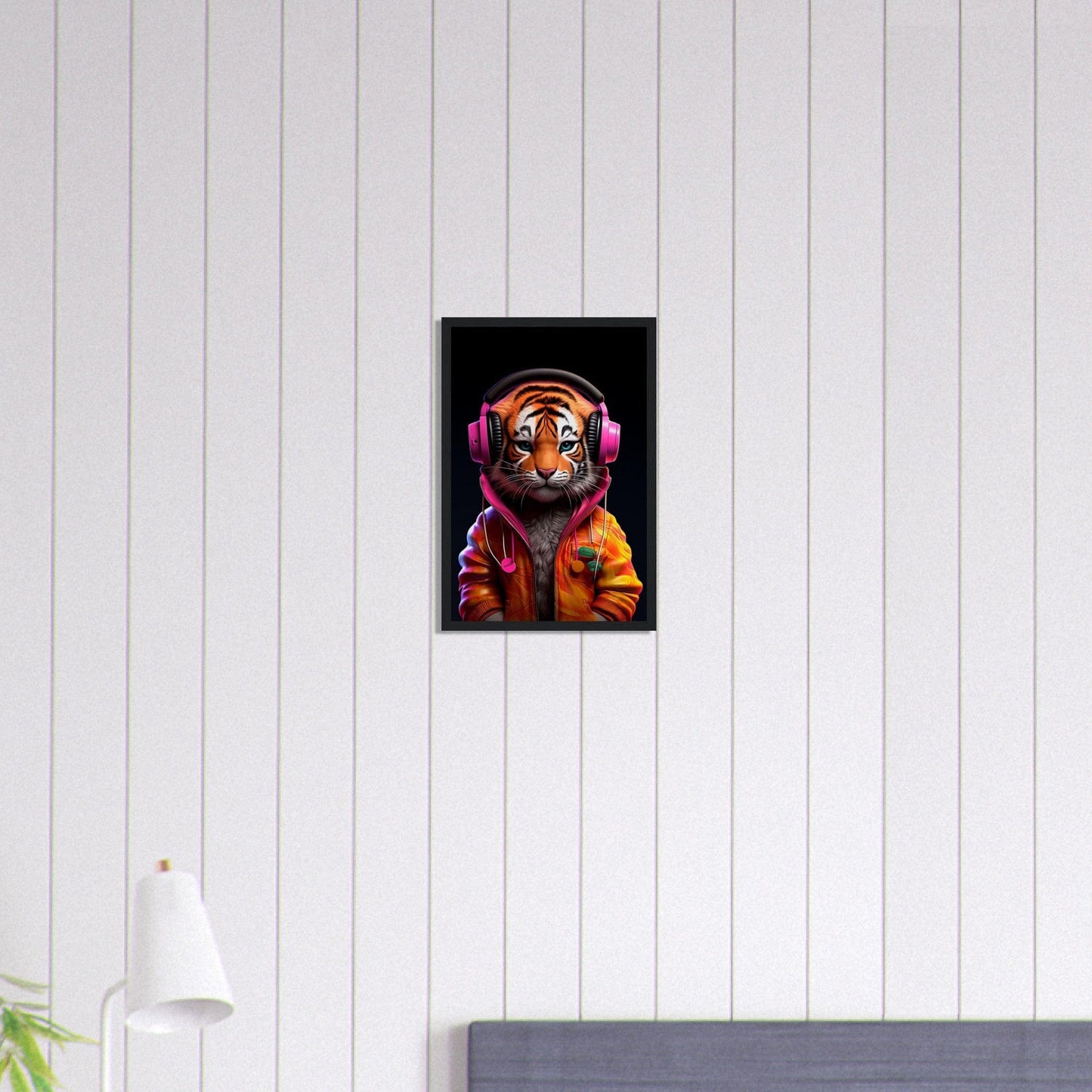 Canvanation Print Material 30x45 cm / 12x18″ Tableau Jeune Tigre Personnifié