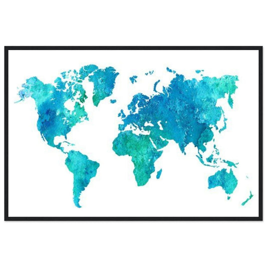 Canvanation Print Material 60x90 cm / 24x36″ Tableau Planisphere Du Monde