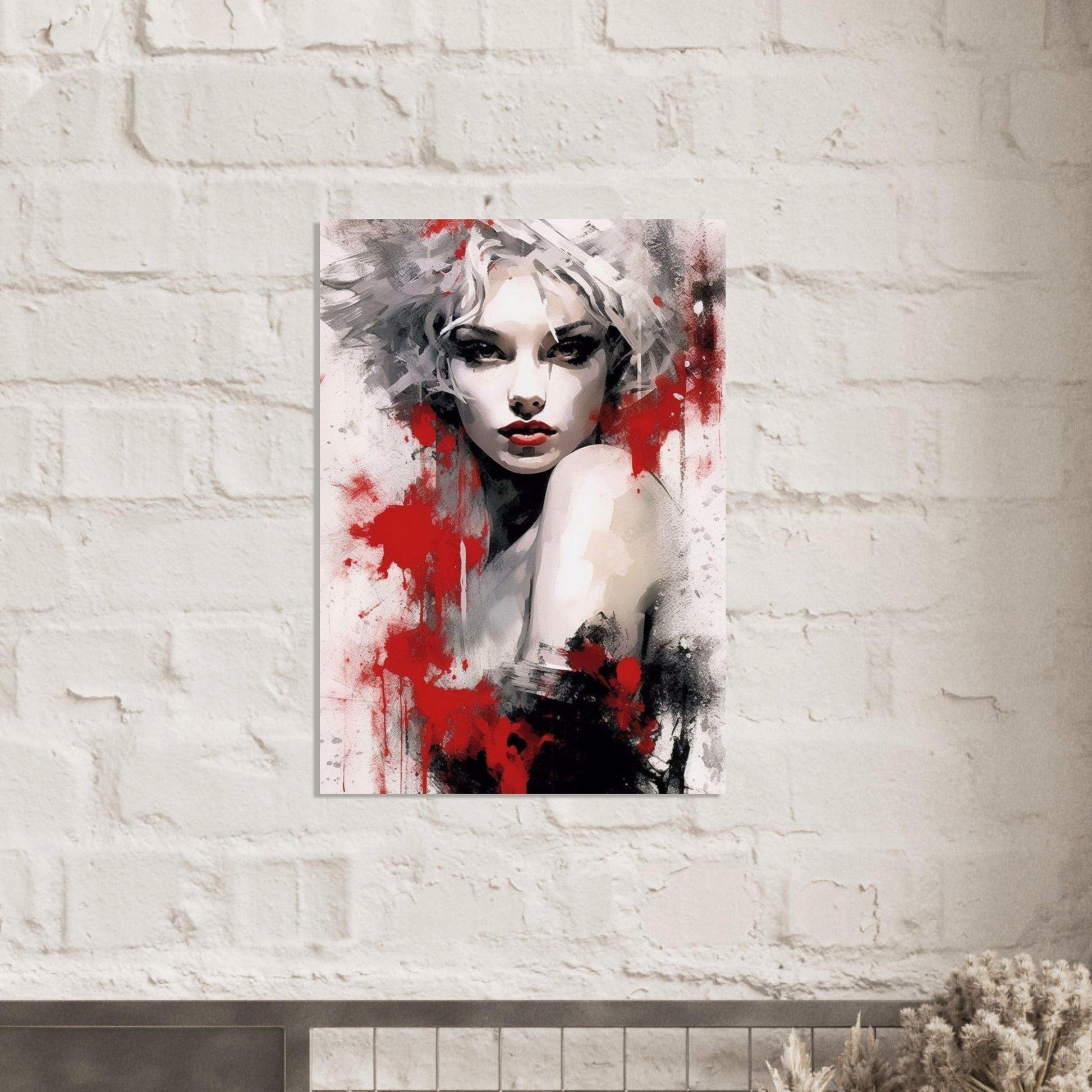 Gelato Print Material Peinture Portrait De Femme Abstrait