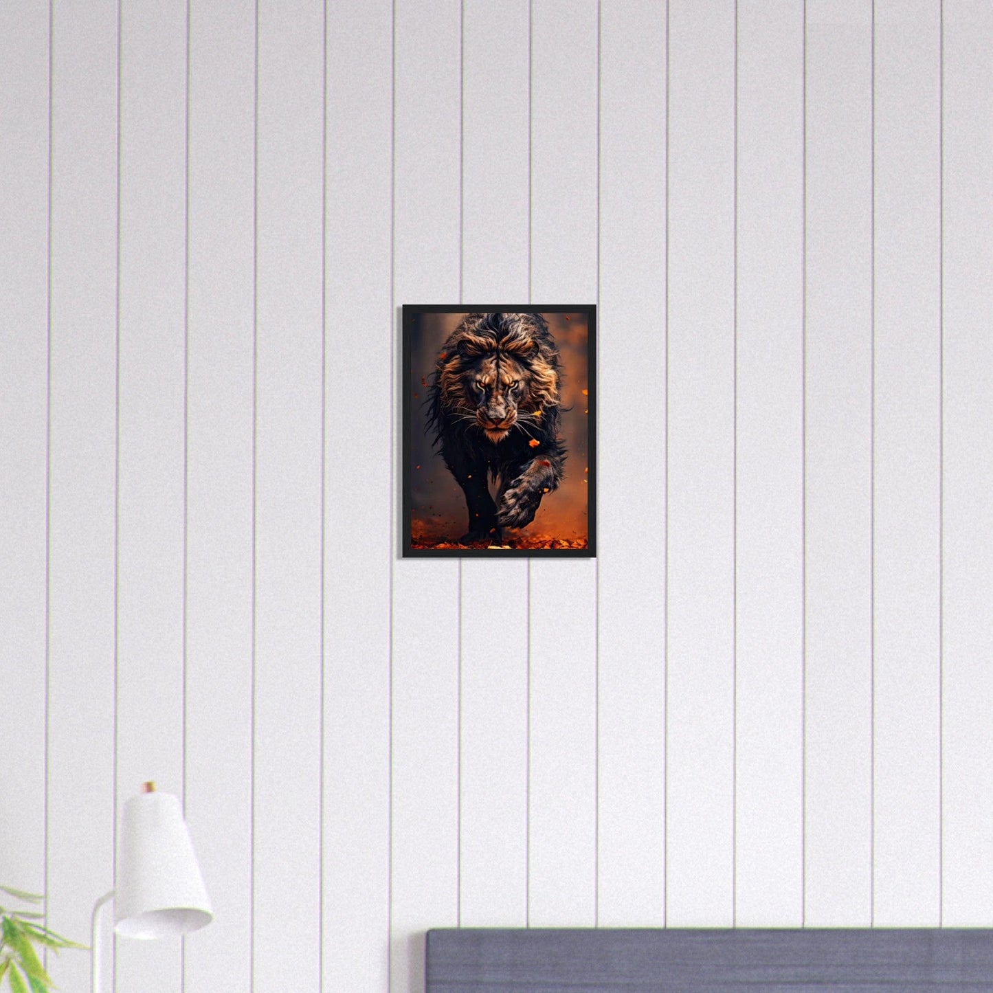 Canvanation Print Material 30x40 cm / 12x16″ Tableau Lion Feu Orange