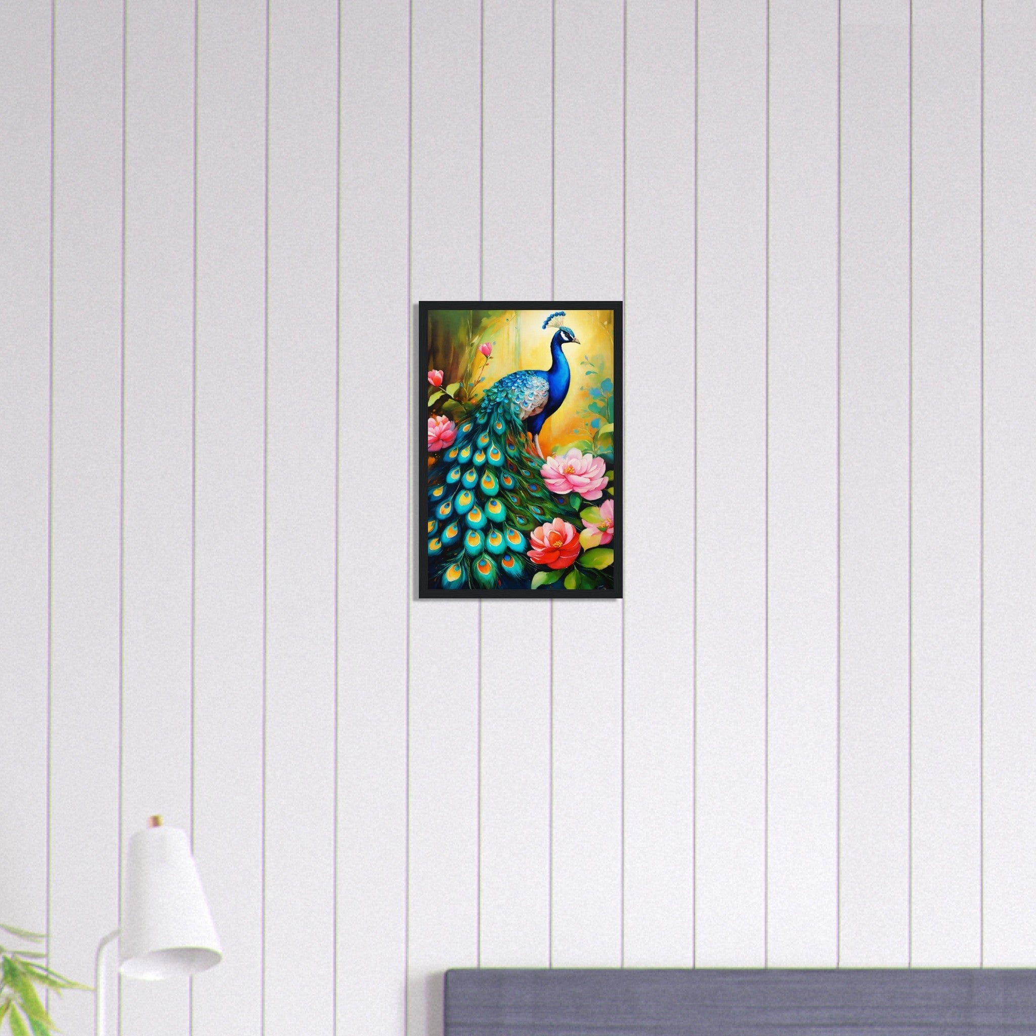 Canvanation Print Material 30x45 cm / 12x18″ Tableau Paon Symphonie en Couleurs