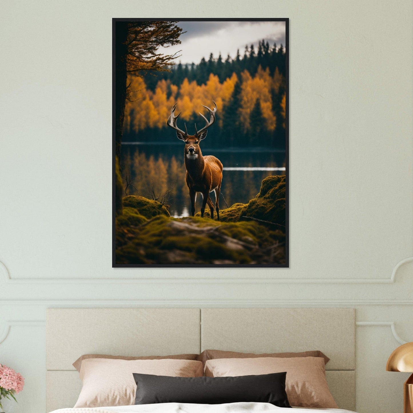 Canvanation Print Material Tableau Cerf Noblesse Naturelle