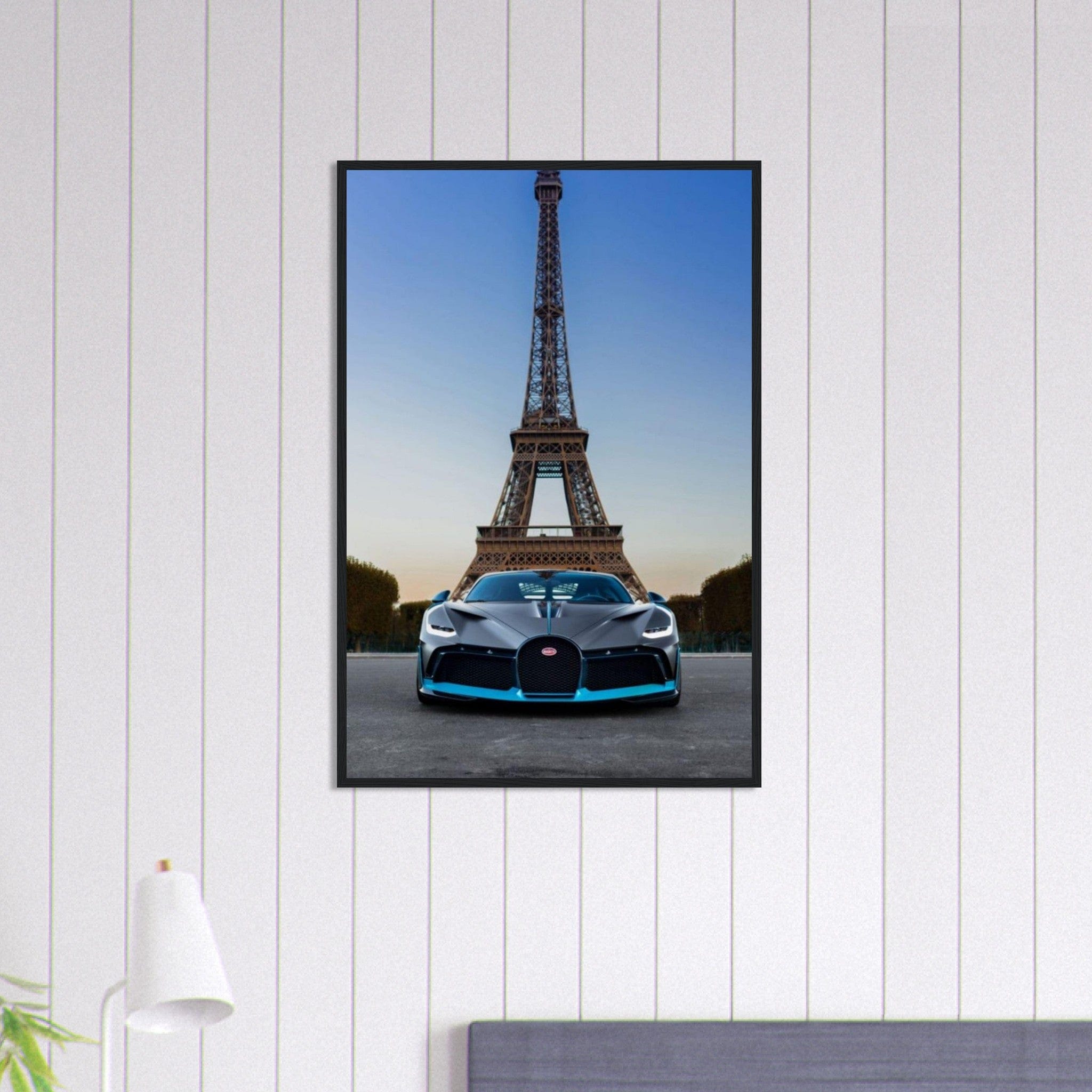 Canvanation Print Material 60x90 cm / 24x36″ Tableau Voiture La Bugatti Bleu