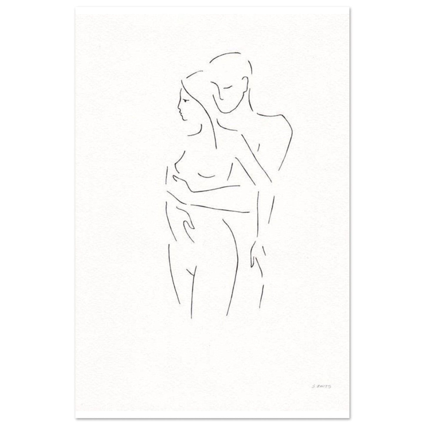 Gelato Print Material 60x90 cm / 24x36″ Peinture Couple Abstrait