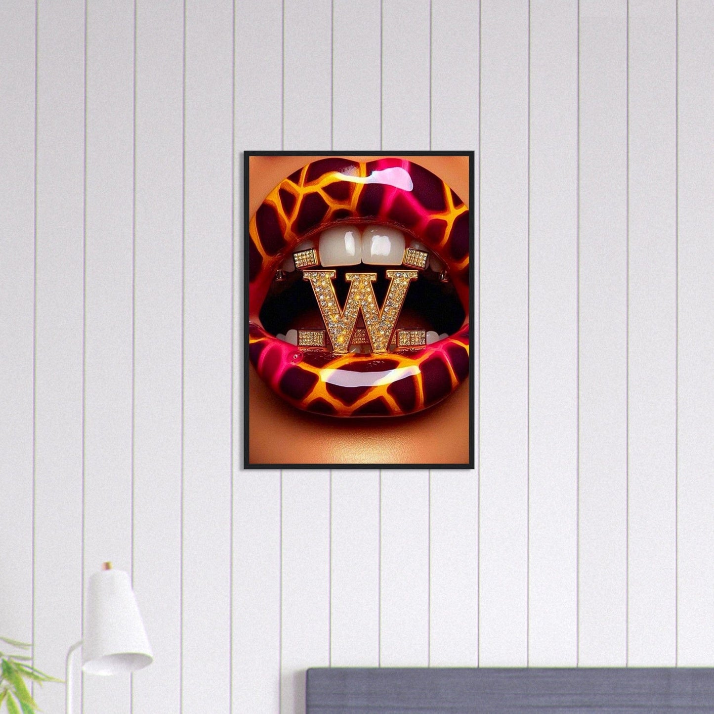 Canvanation Print Material 50x70 cm / 20x28″ Tableau Levres Lettre W