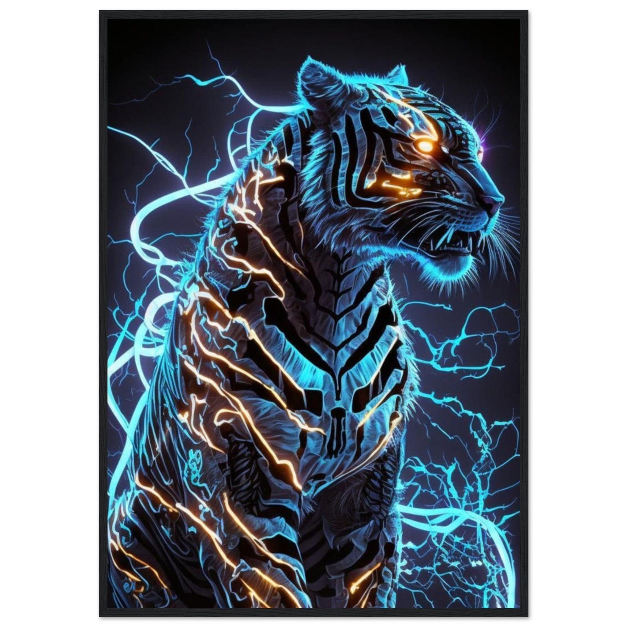 Canvanation Print Material 70x100 cm / 28x40″ Tableau Tigre Multicolore
