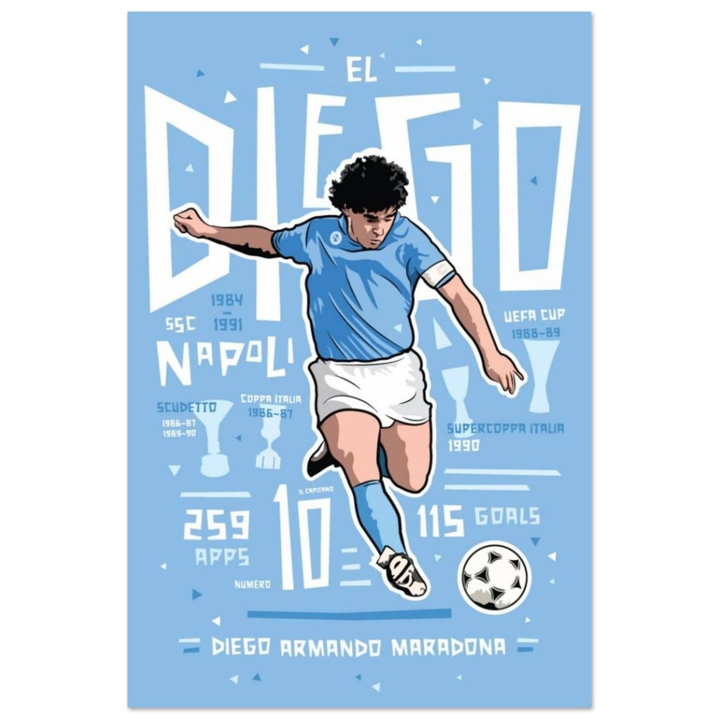 Canvanation Print Material 60x90 cm / 24x36″ Poster Football El Diego