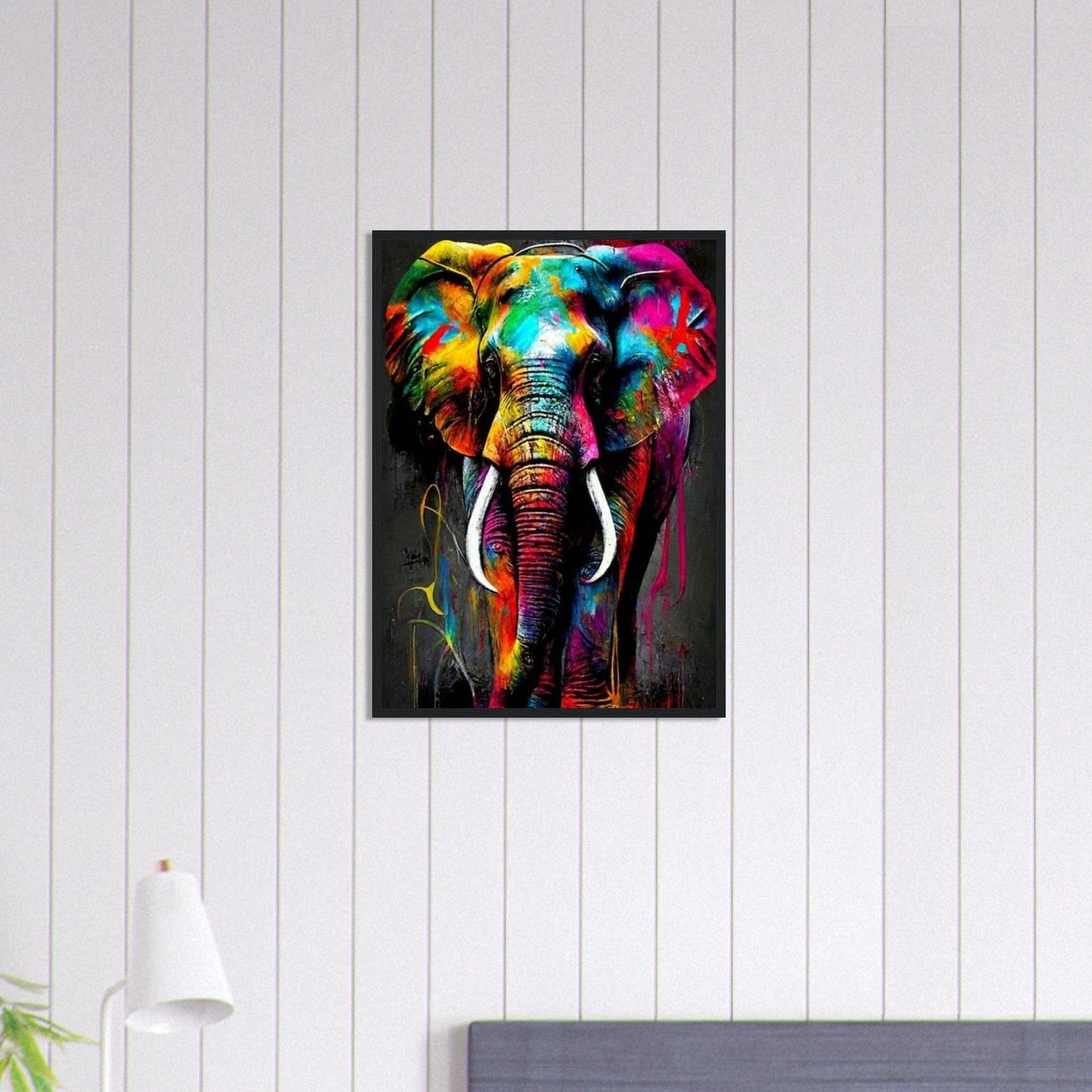 Canvanation Print Material 50x70 cm / 20x28″ Tableau Elephant Sous le Ciel Africain