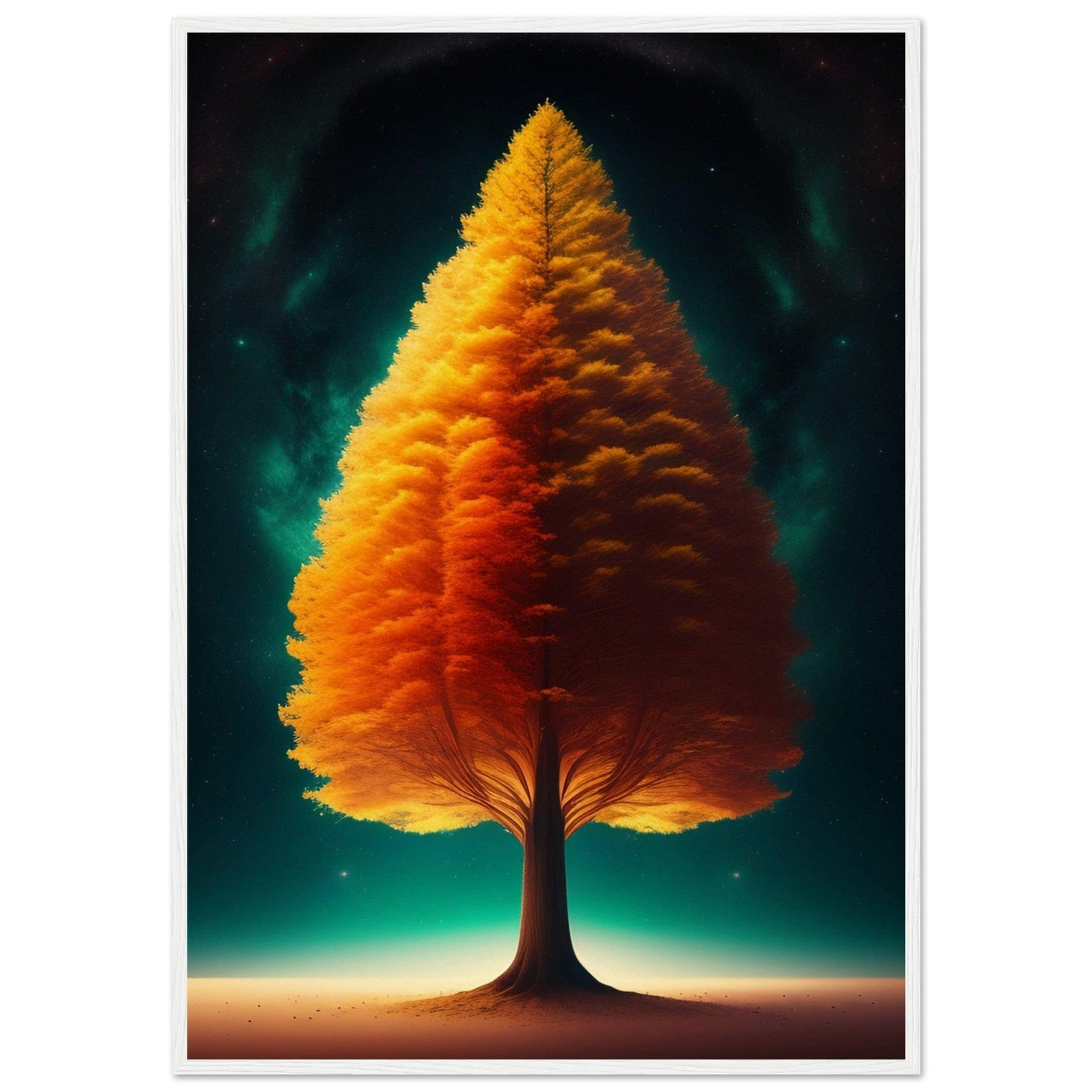 Canvanation Print Material 70x100 cm / 28x40″ / Blanc Tableau Arbre De Vie Le Souffle de la Nature