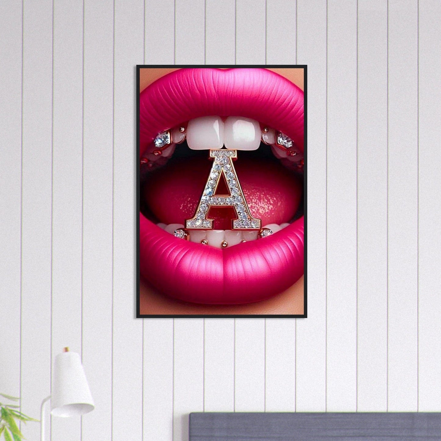 Canvanation Print Material 60x90 cm / 24x36″ Tableau Levres Lettre A