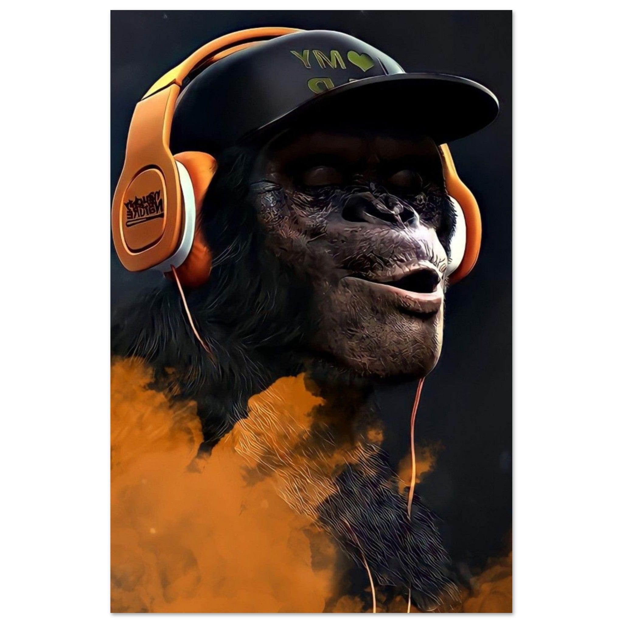 Canvanation Print Material 40x60 cm / 16x24″ Poster Singe Casque Orange