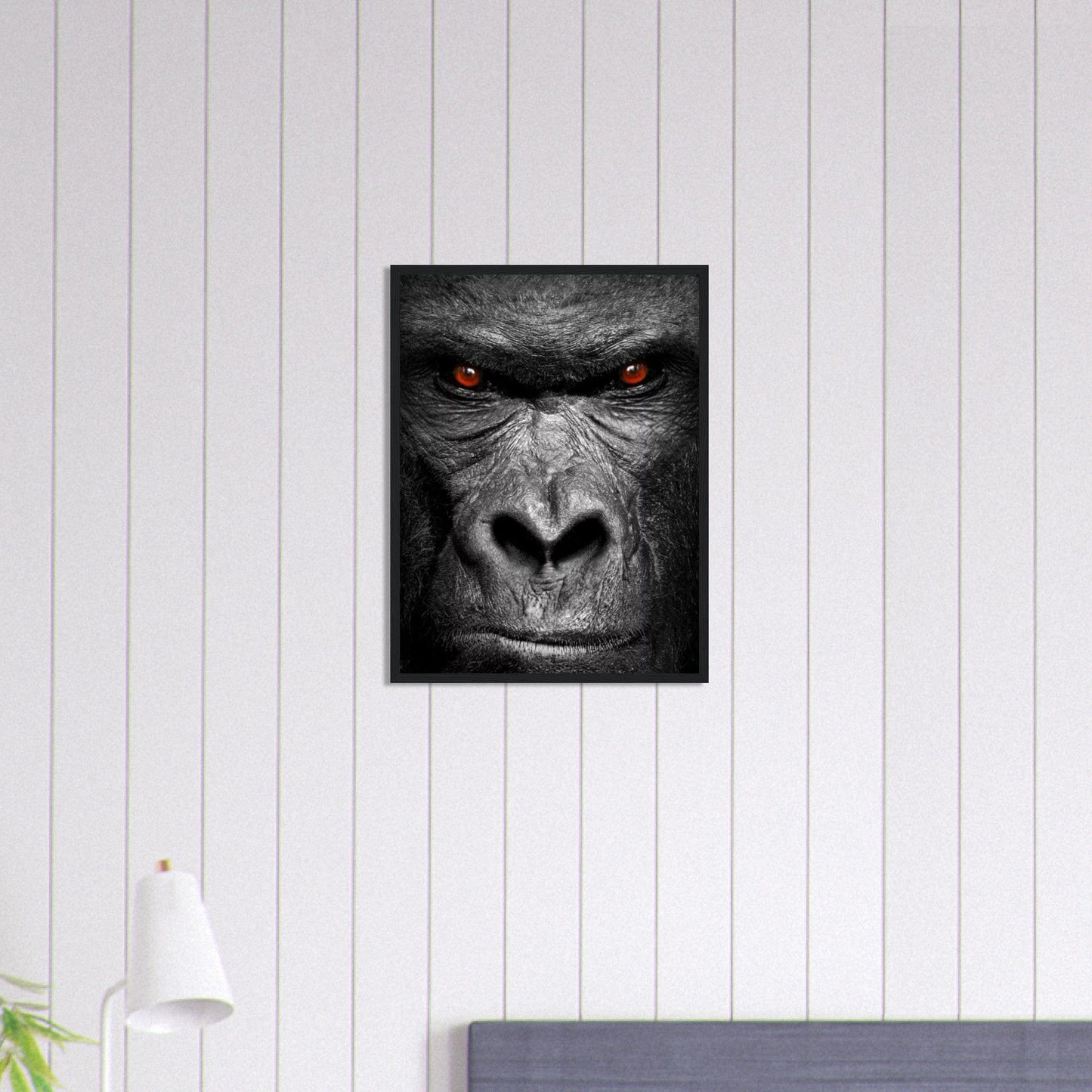 Canvanation Print Material Cadre Gorille Noir