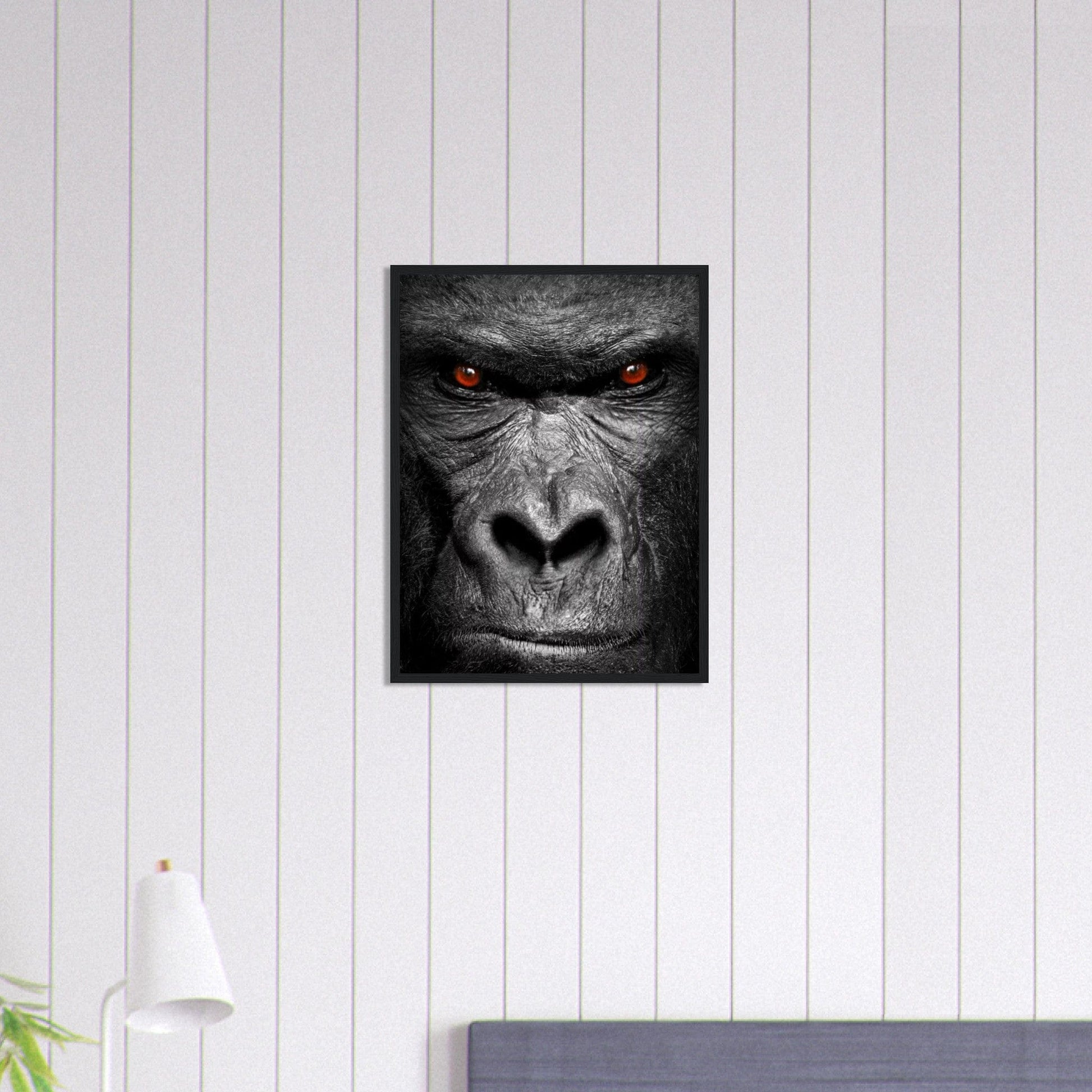 Canvanation Print Material Cadre Gorille Noir