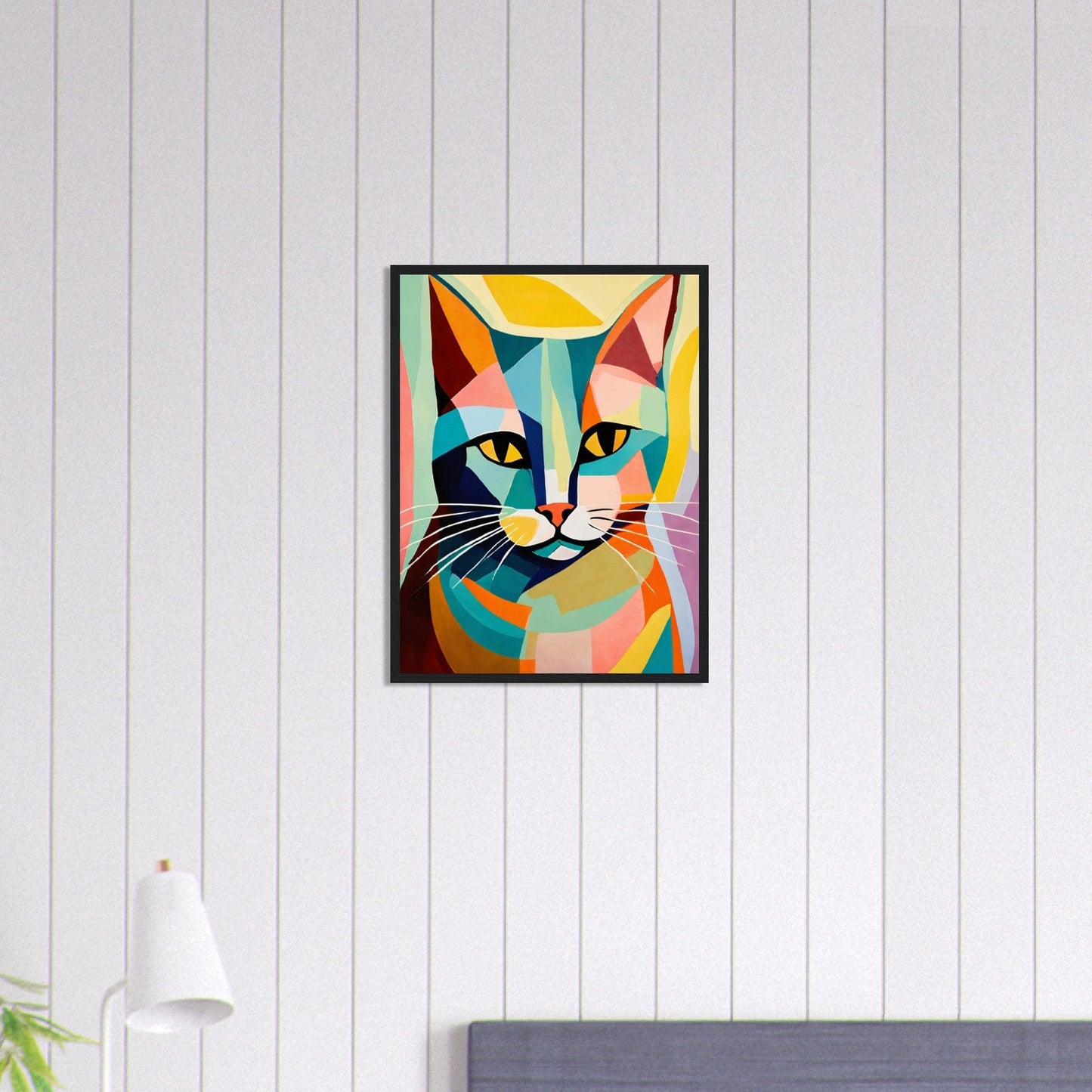 Canvanation Print Material 45x60 cm / 18x24″ Tableau Chat Surveillant Du Crépuscule