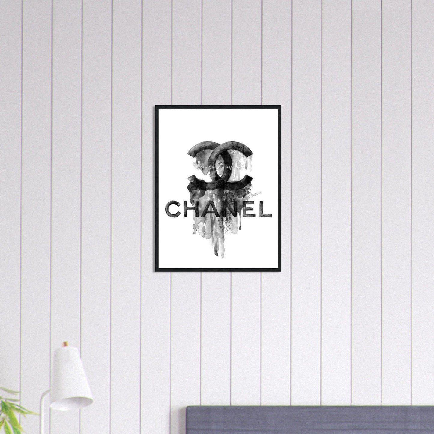 Canvanation Print Material 45x60 cm / 18x24″ Tableau Chanel Numéro 5 Noir