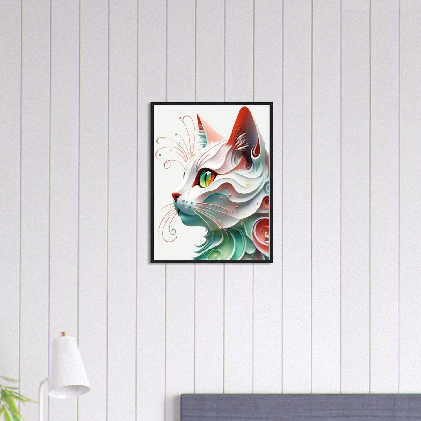 Canvanation Print Material 45x60 cm / 18x24″ Tableau Pop Art Chat Coloré