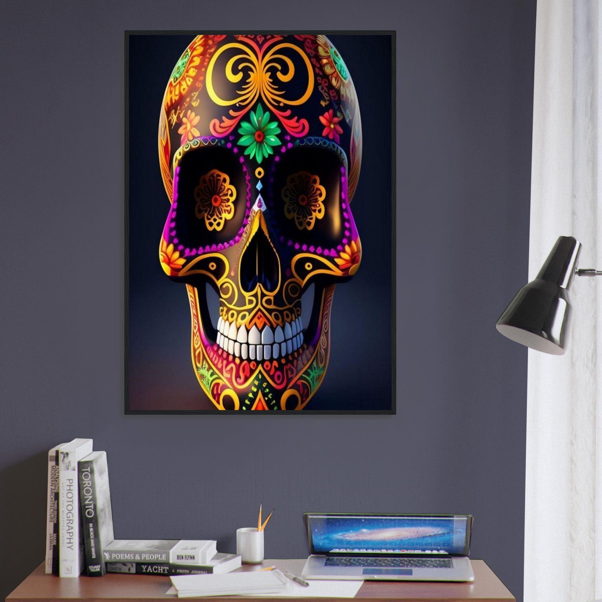 Canvanation Print Material Tableau Tête De Mort Mexicain