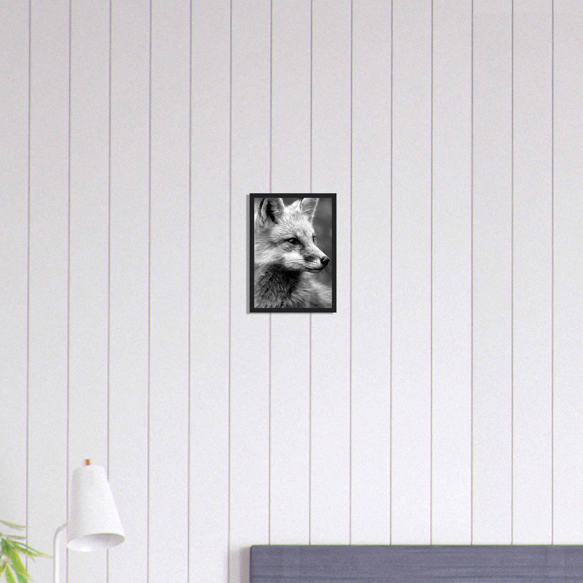 Canvanation Print Material A4 21x29.7 cm / 8x12″ Tableau Photo Noir Et Blanc-Animaux-Renard