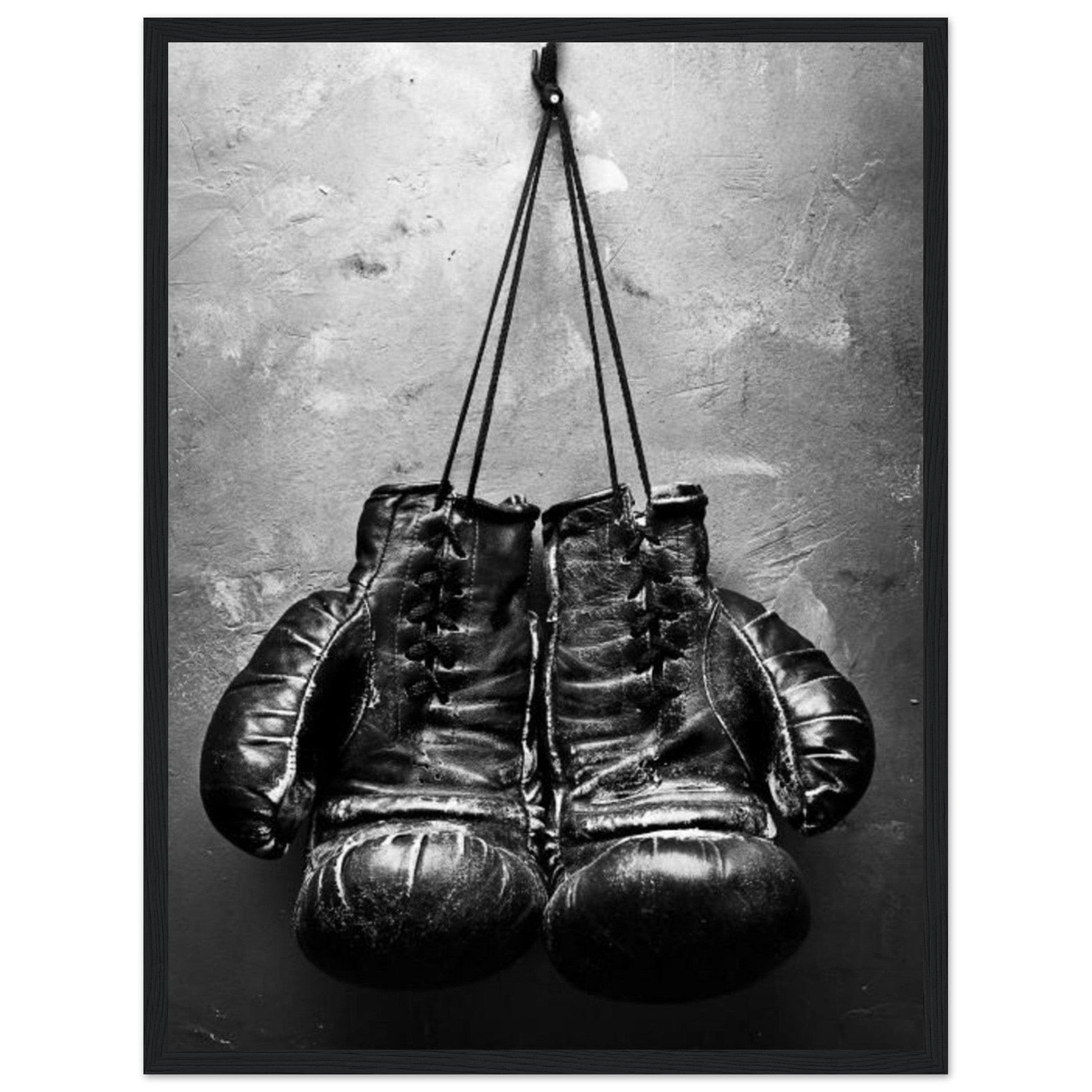 Canvanation Print Material Tableau Boxe Gants Fond Noir