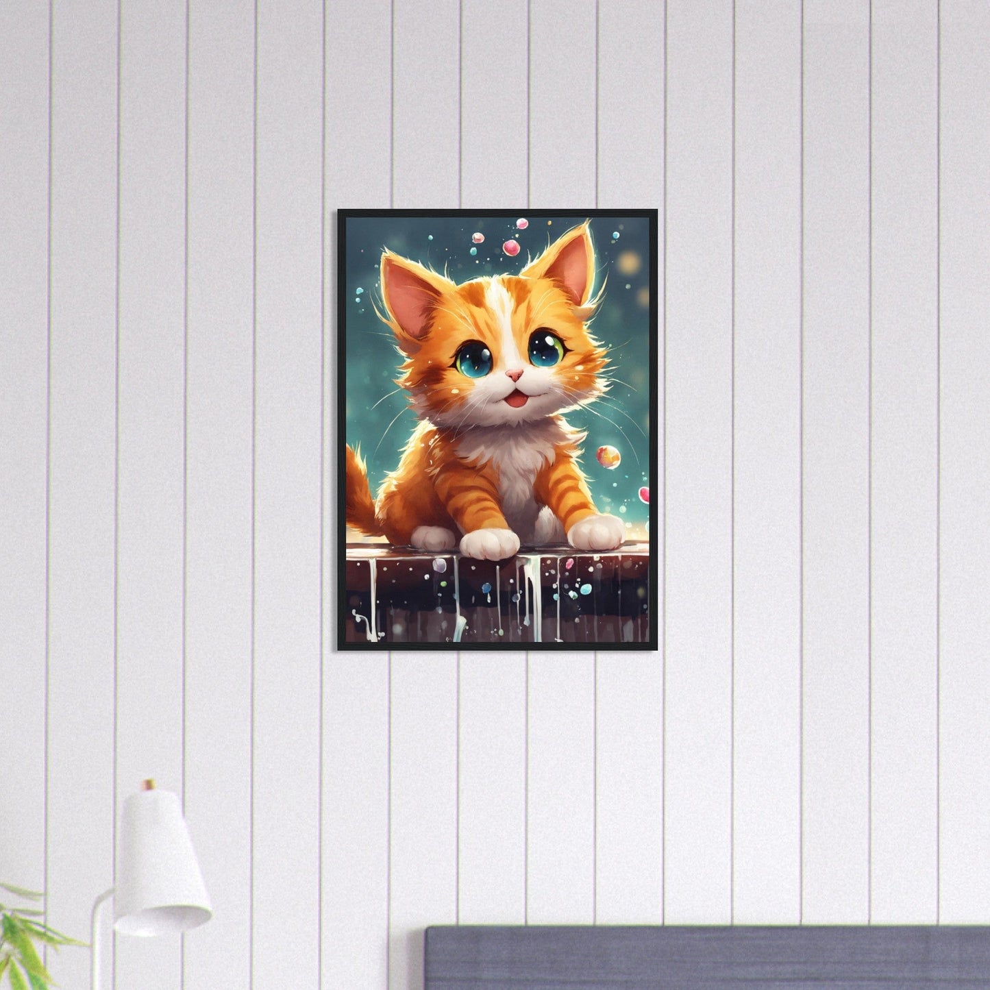 Canvanation Print Material 50x70 cm / 20x28″ Tableau Chat Esprit De La Nuit