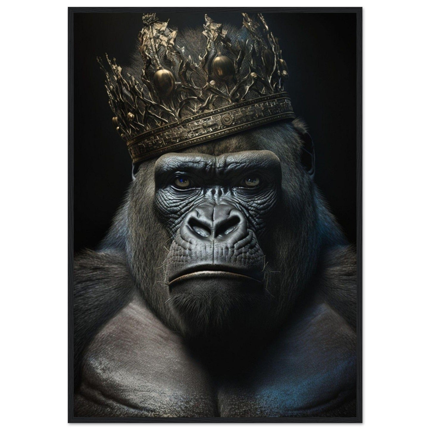 Canvanation Print Material 70x100 cm / 28x40″ Tableau Gorille N oir