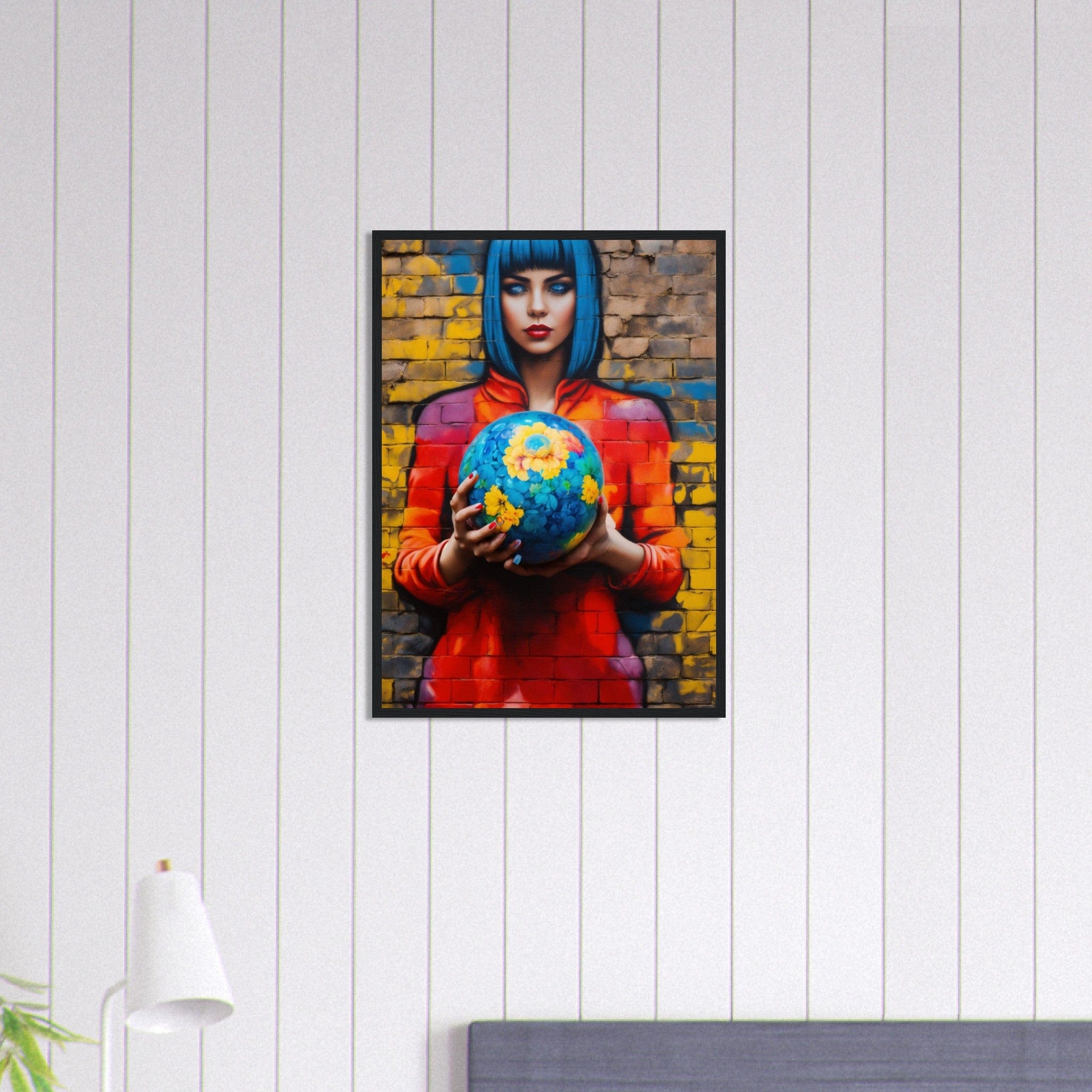 Canvanation Print Material 50x70 cm / 20x28″ Tableau Graffiti Femme Monde