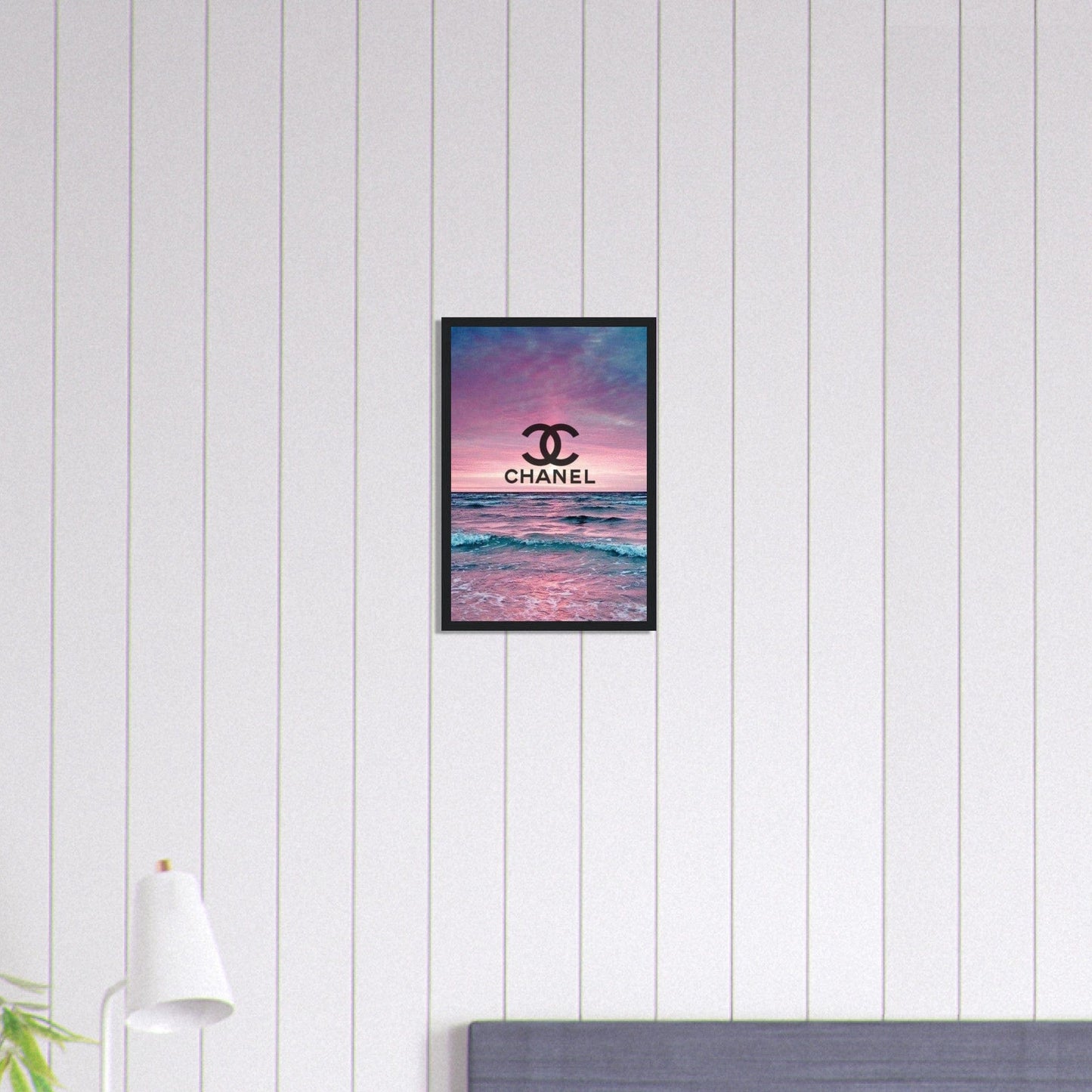 Canvanation Print Material 30x45 cm / 12x18″ Tableau Chanel Fond Mer Rose