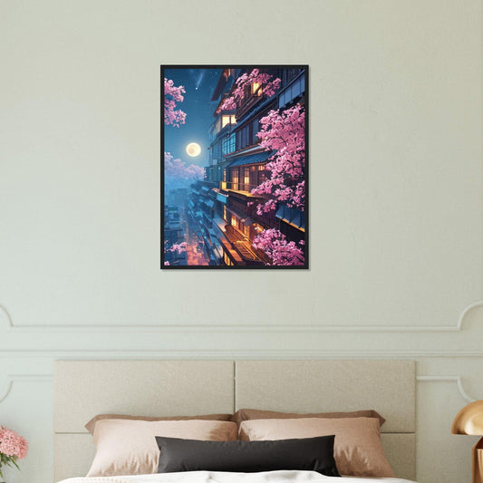 Canvanation Print Material 50x70 cm / 20x28″ Tableau Fleurs De Cerisier Pagode