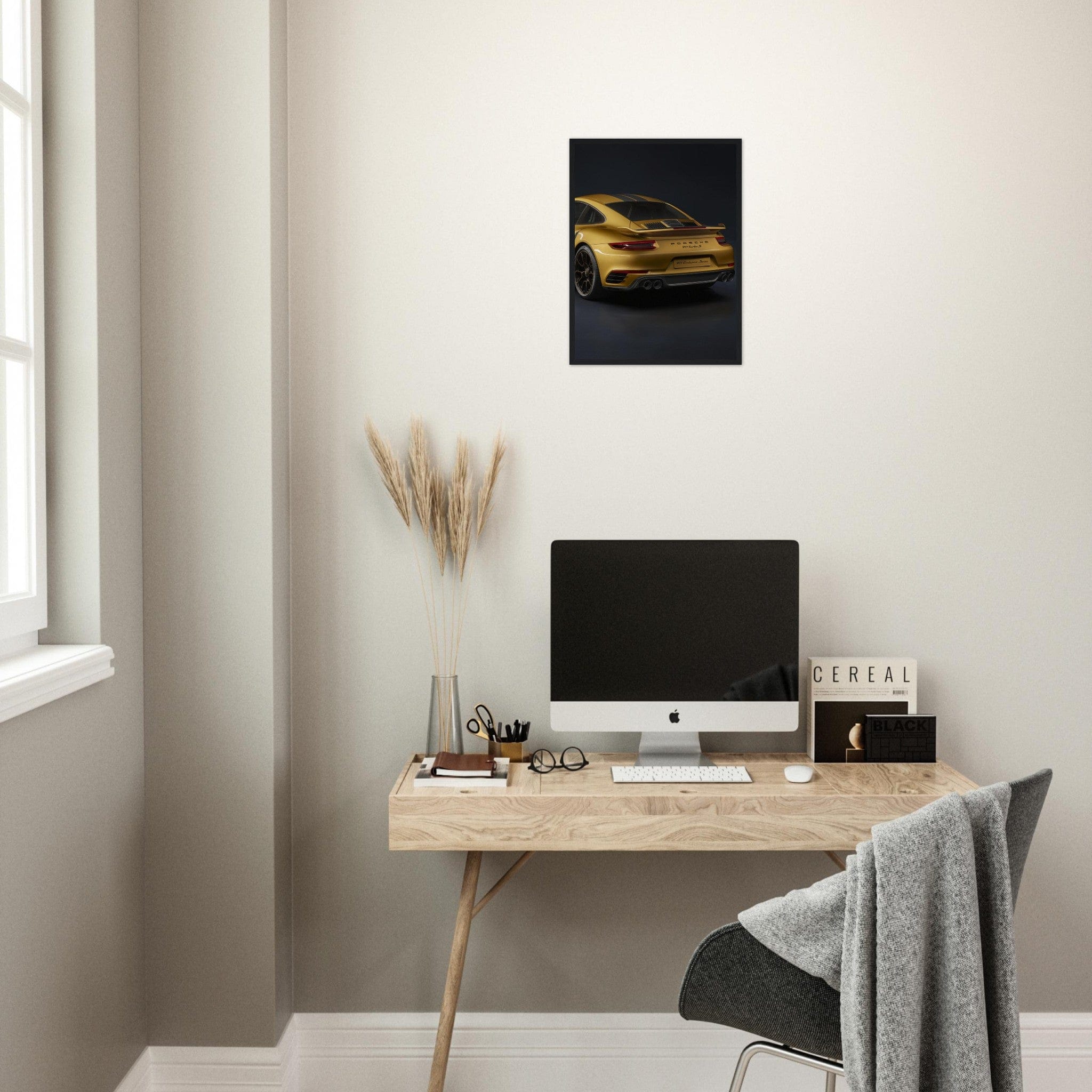 Gelato Print Material Tableau Porsche en Or