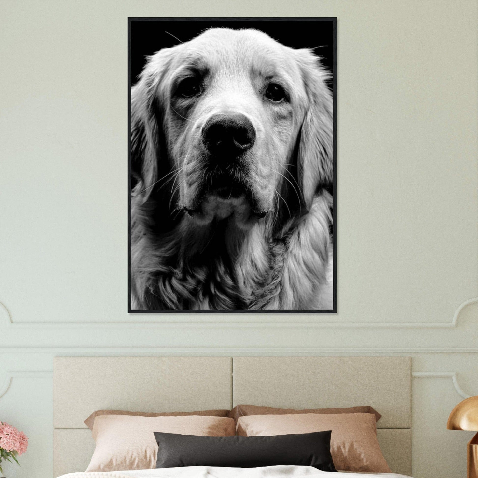 Canvanation Print Material Tableau Photo Noir Et Blanc-Animaux-Chien