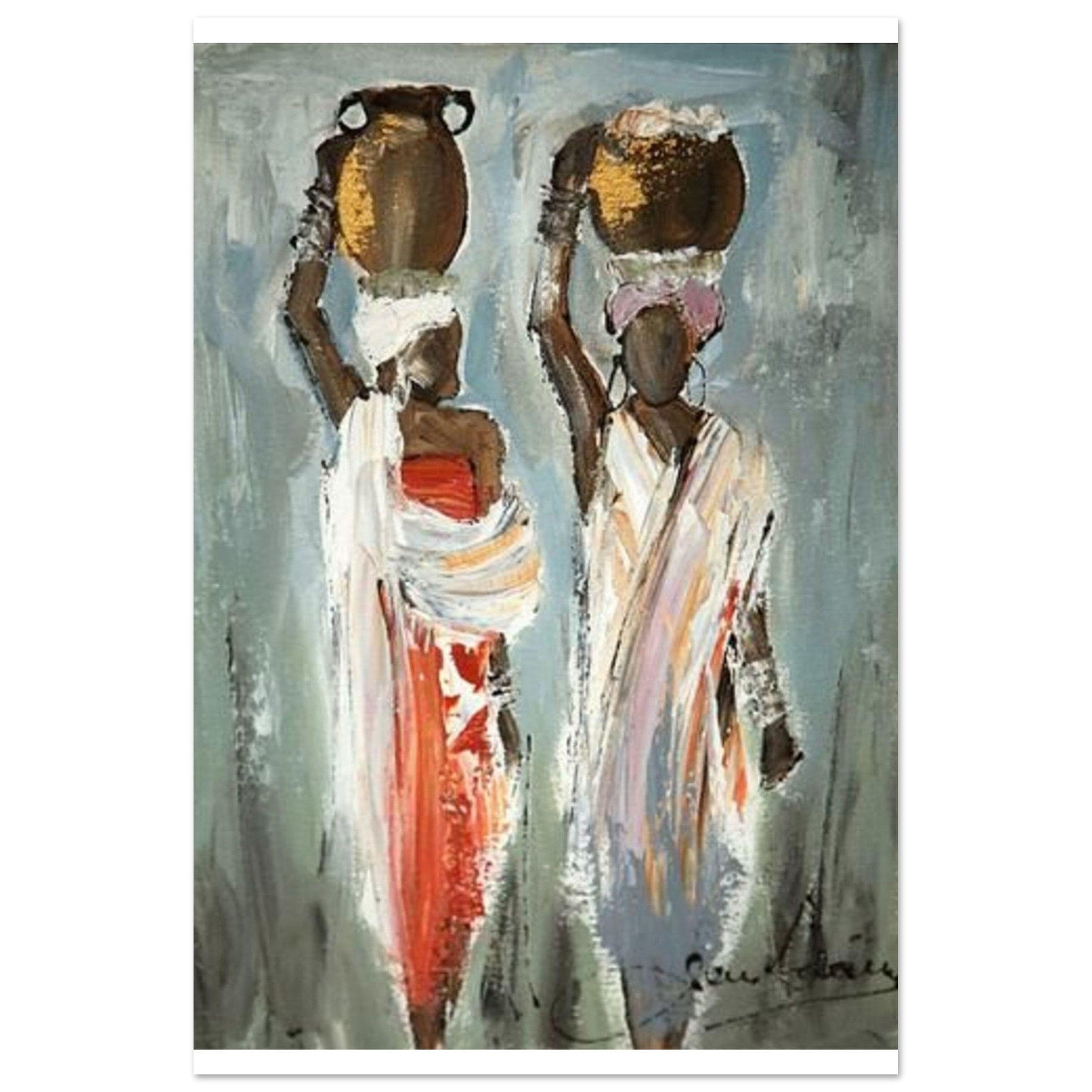 Gelato Print Material 60x90 cm / 24x36″ Affiche Africain Deux Personnes