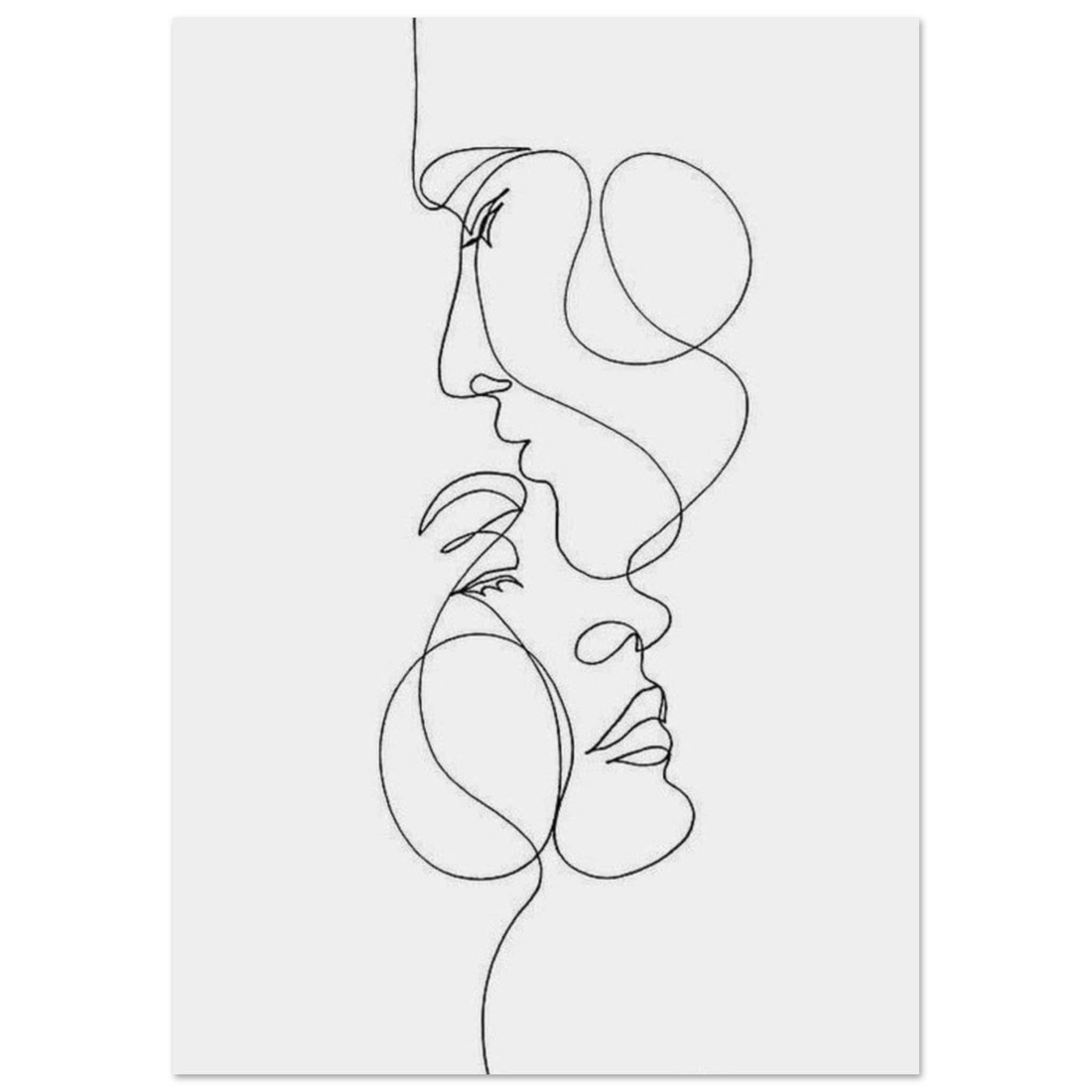 Gelato Print Material A1 (59.4 x 84.1 cm) Peinture Couple Amoureux