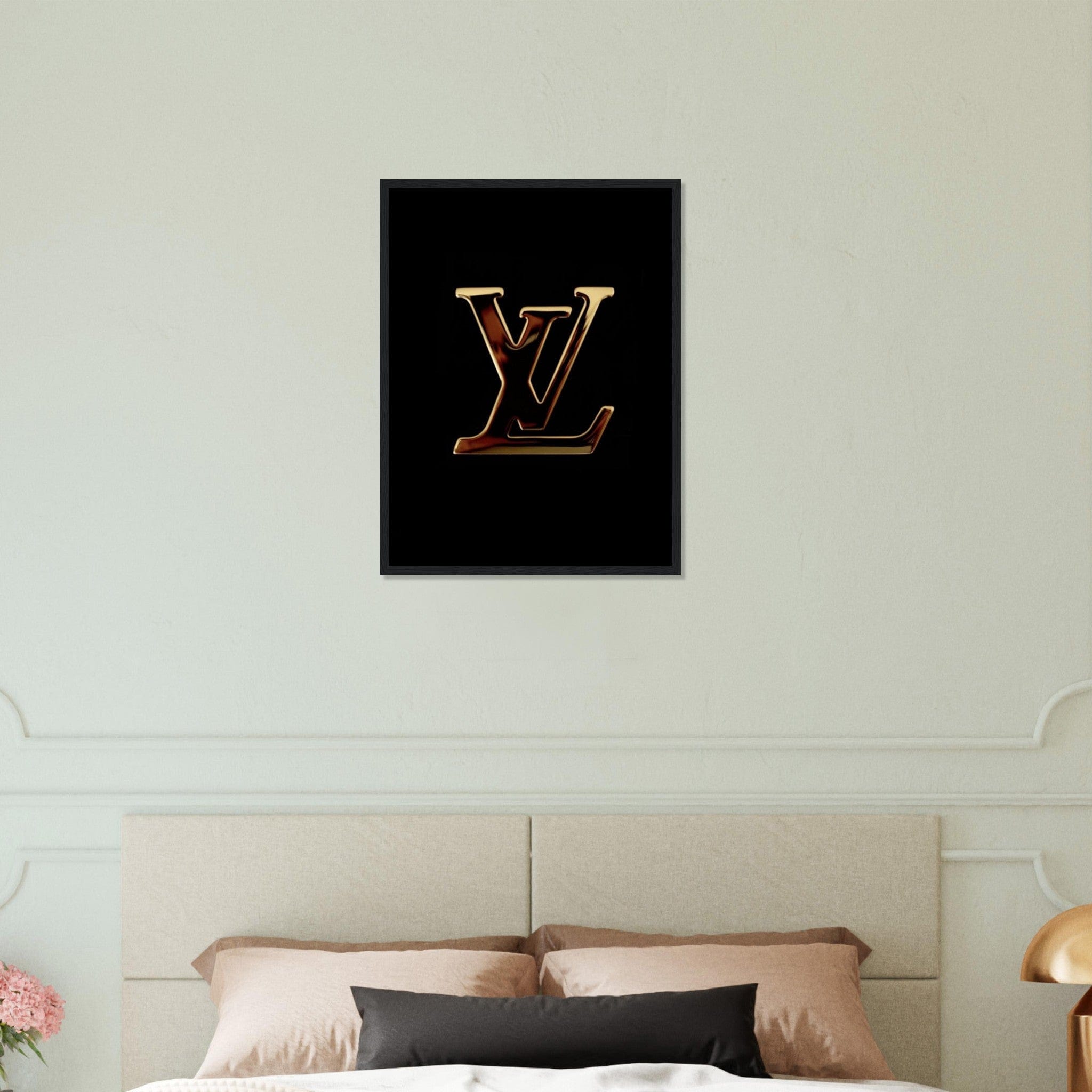 Canvanation Print Material 45x60 cm / 18x24″ Tableau Marque De Luxe Louis Vuitton Or Effet