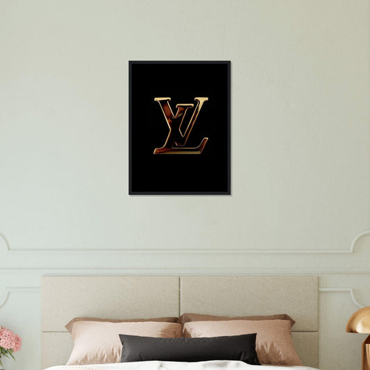 Canvanation Print Material 45x60 cm / 18x24″ Tableau Marque De Luxe Louis Vuitton Or Effet