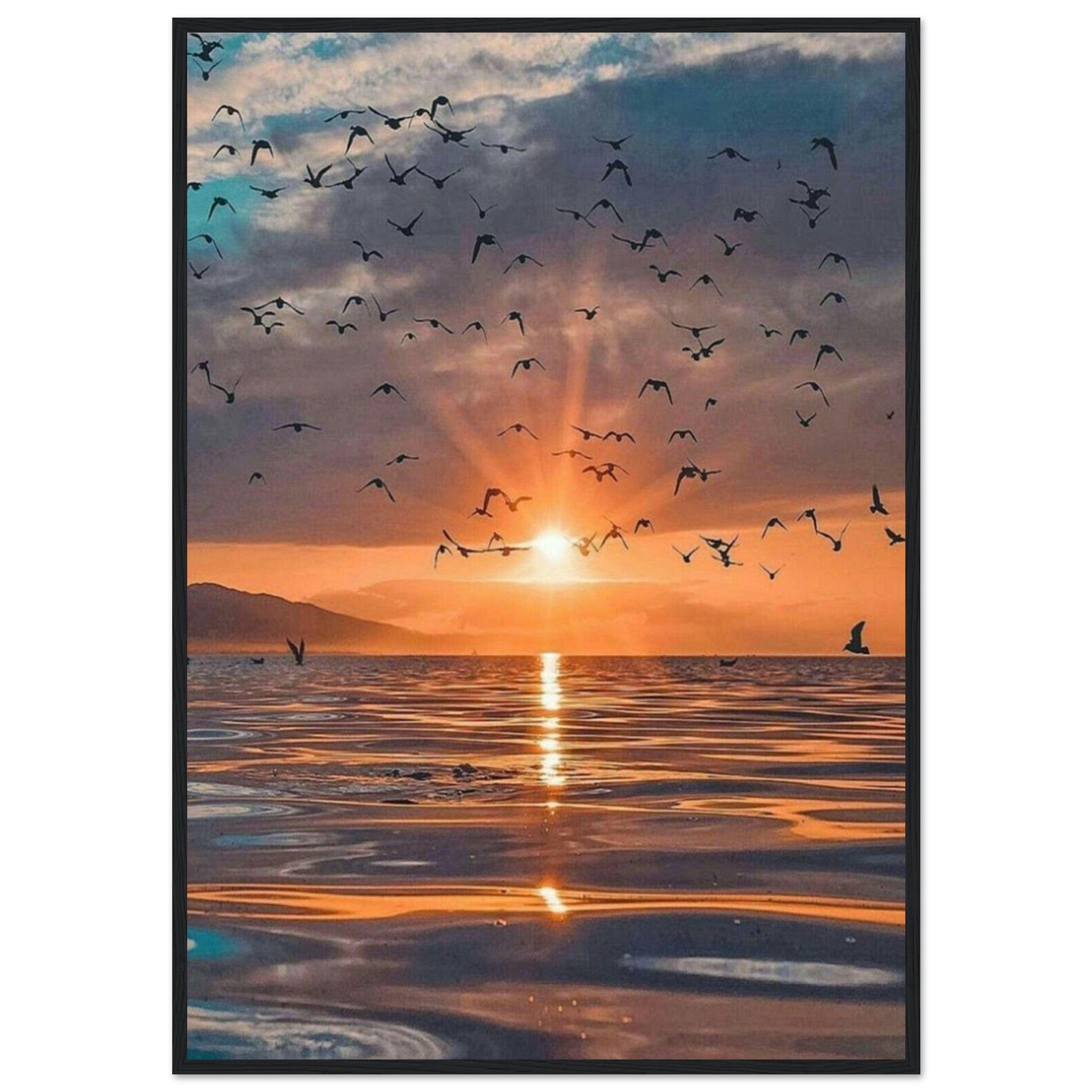 Gelato Print Material 70x100 cm / 28x40″ Peinture Coucher De Soleil Impressionniste