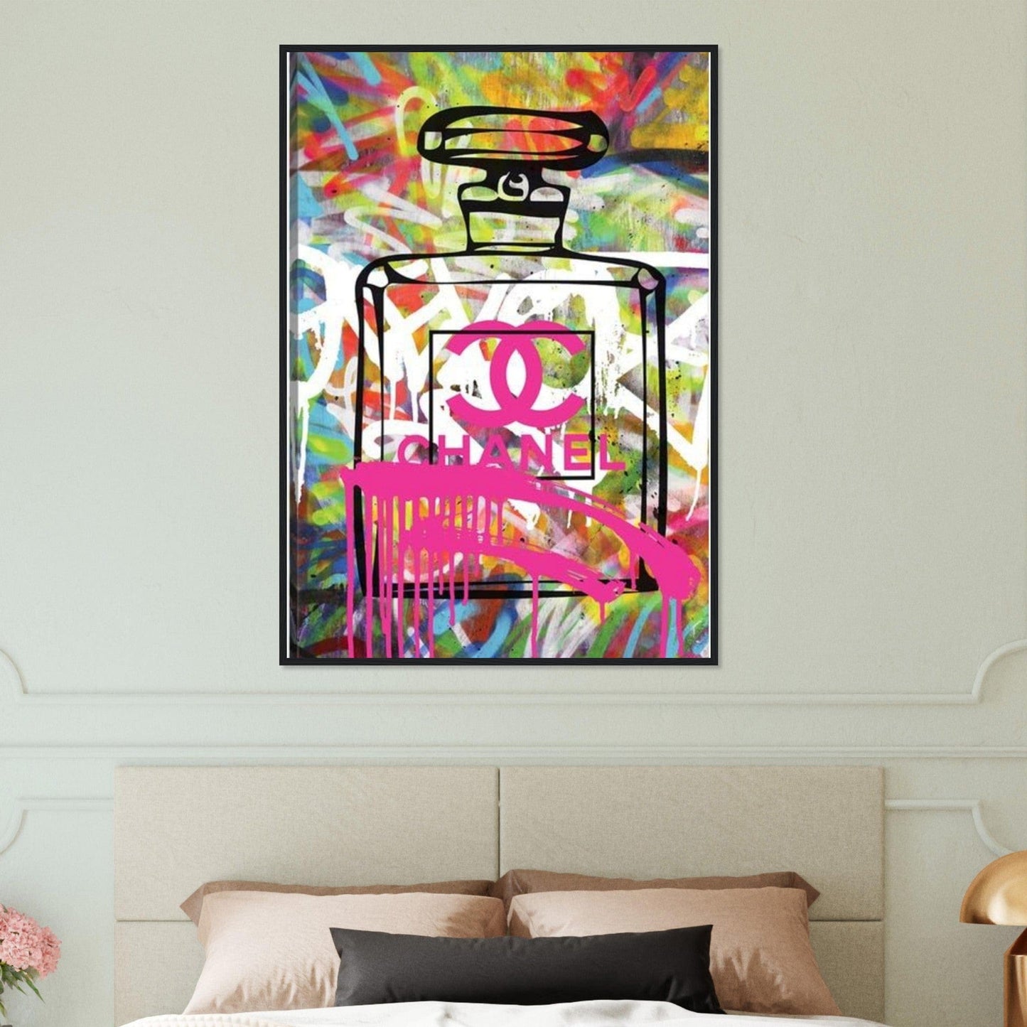 Canvanation Print Material Tableau Chanel Numéro 5 Graffiti