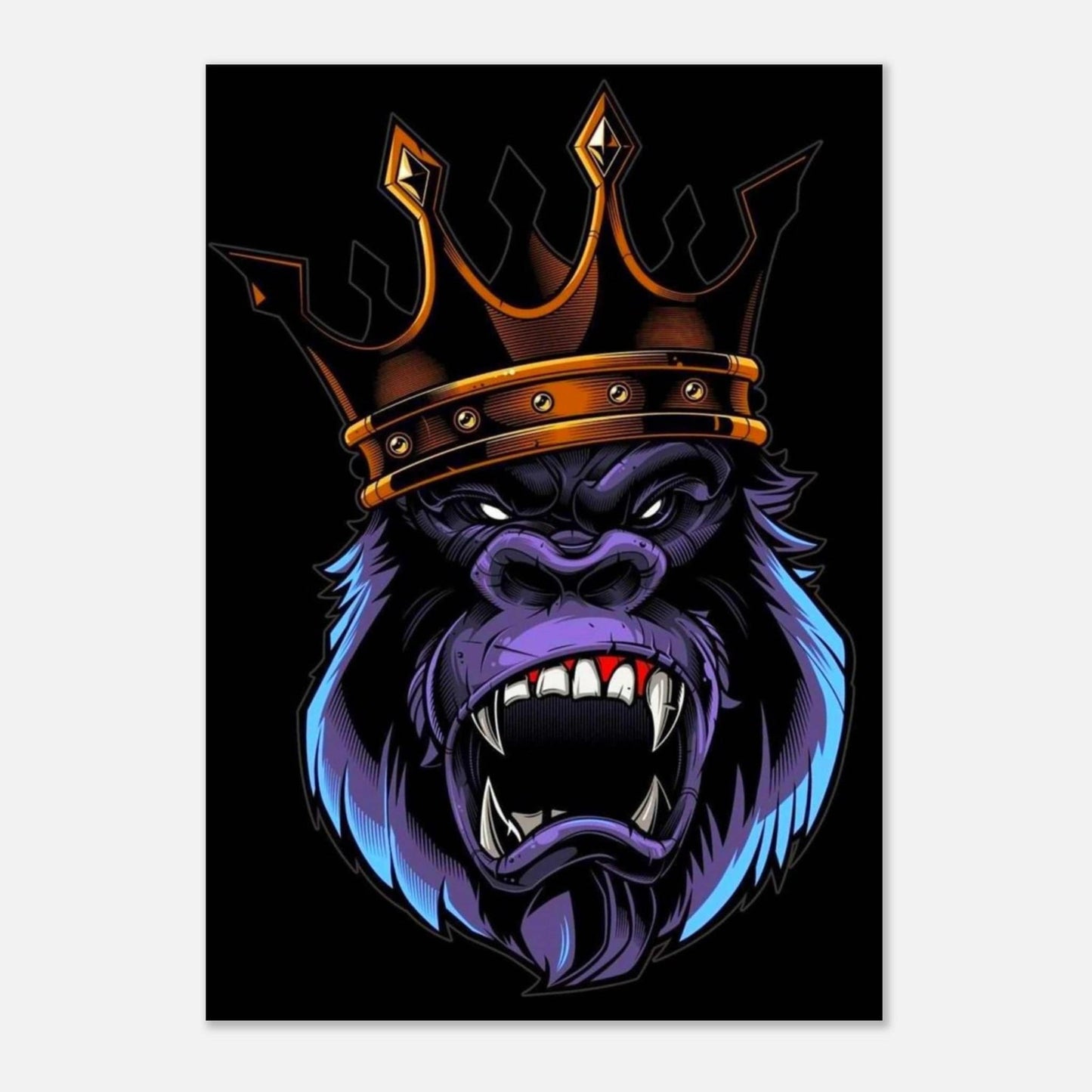 Canvanation Print Material Poster Gorille Violet Et Bleu