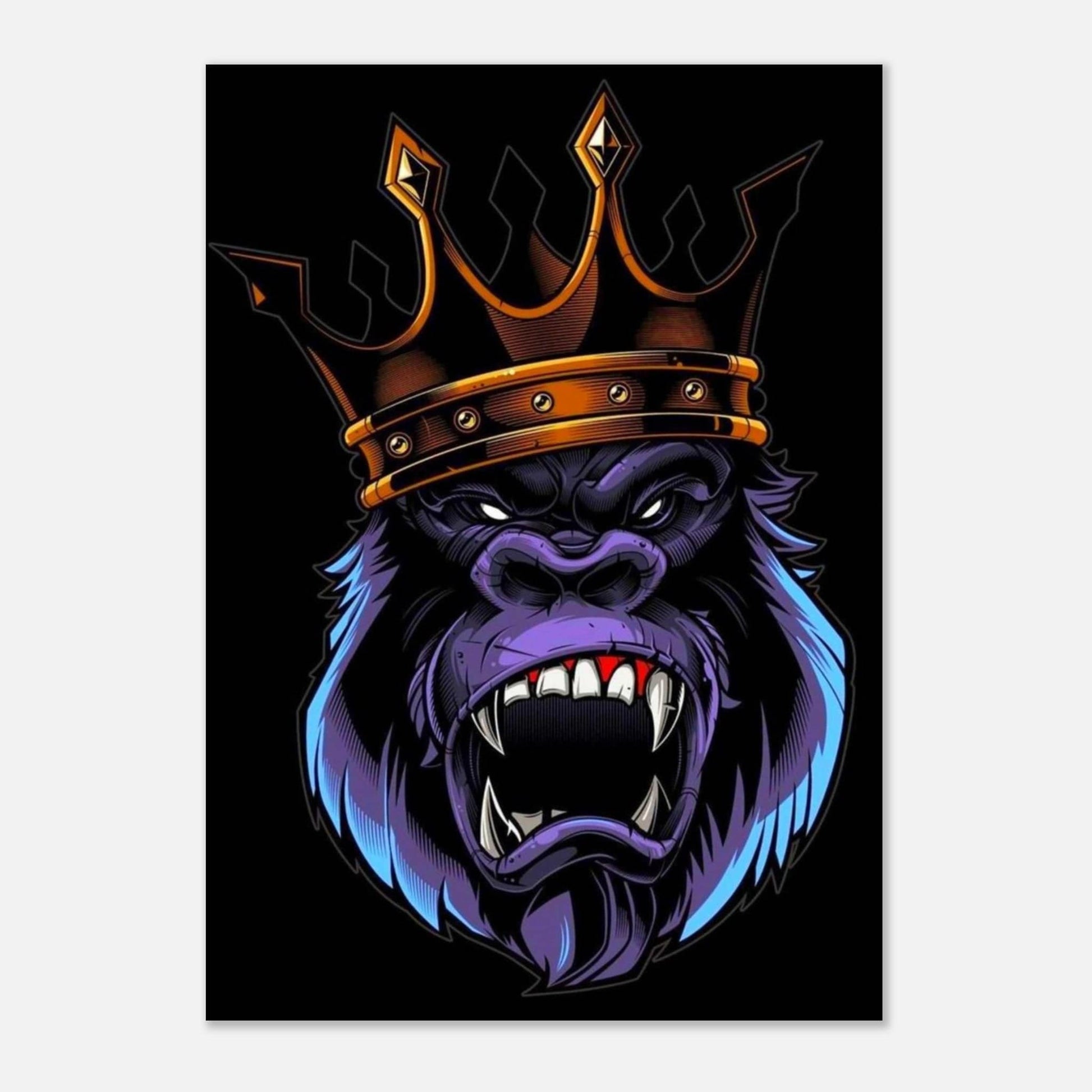 Canvanation Print Material Poster Gorille Violet Et Bleu