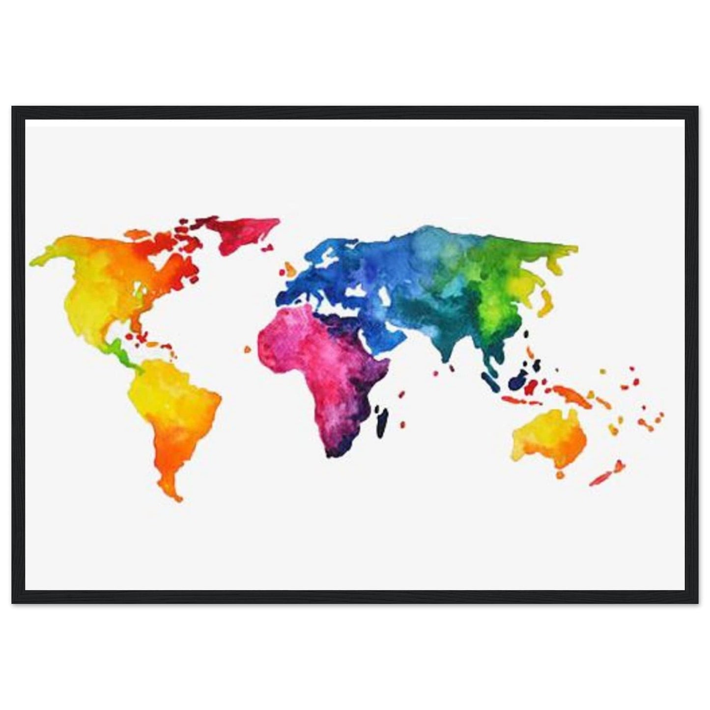 Canvanation Print Material 50x70 cm / 20x28″ Tableau Planisphere Du Monde - Exploration Globale