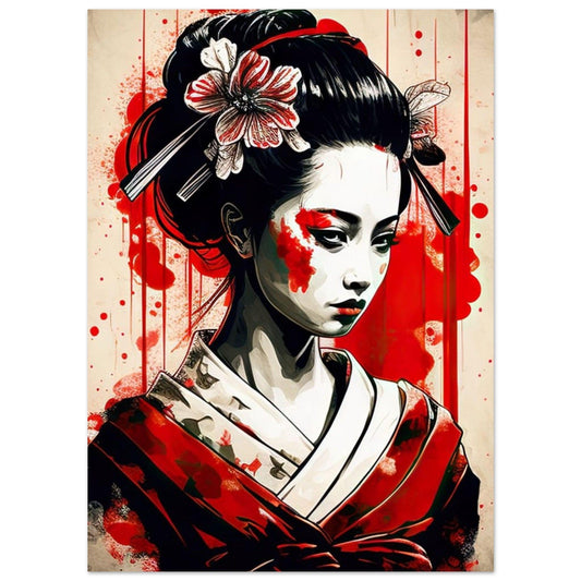 Canvanation Print Material 13x18 cm / 5x7″ Poster Japon Geisha Horreur