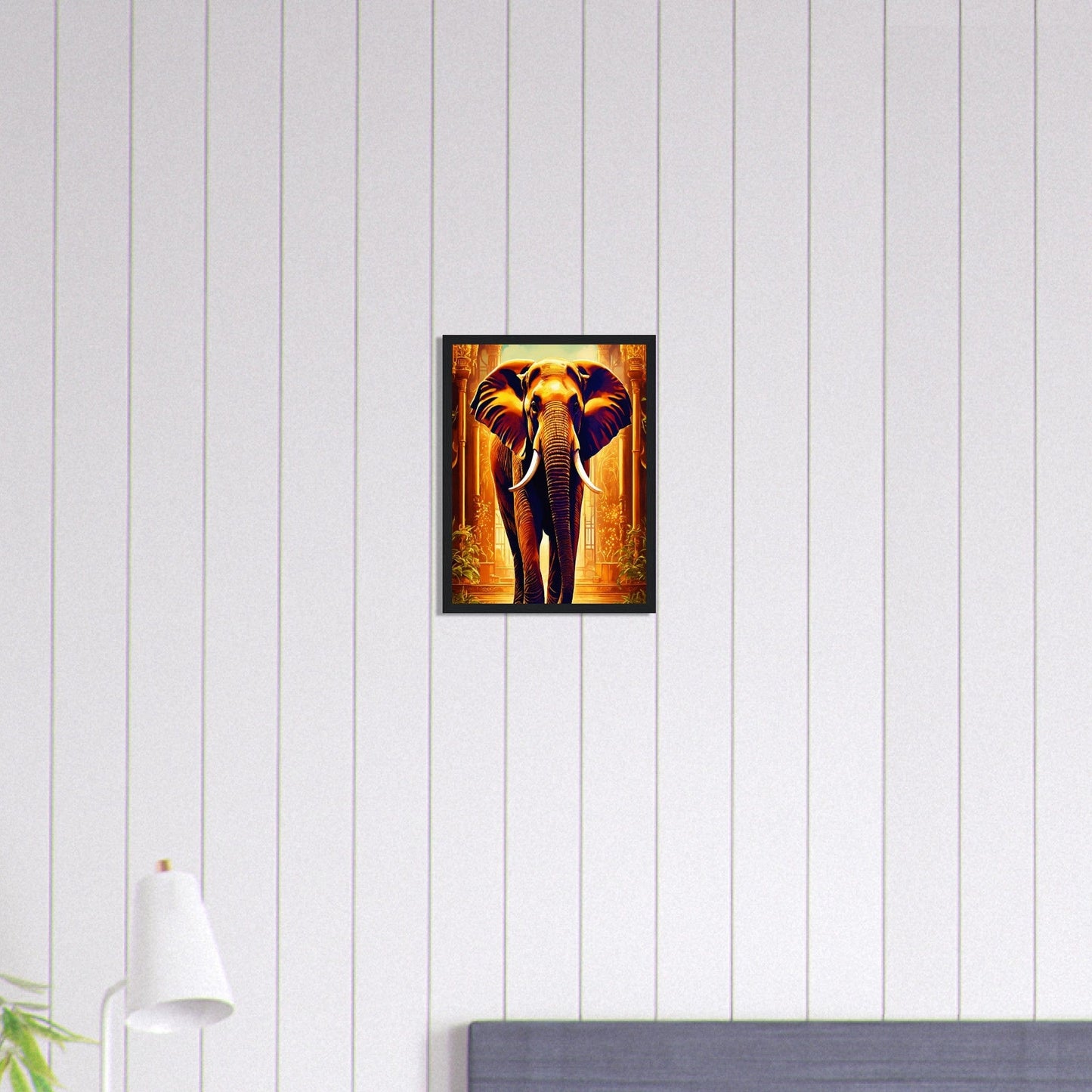 Canvanation Print Material 30x40 cm / 12x16″ Tableau Elephant Marche Royale