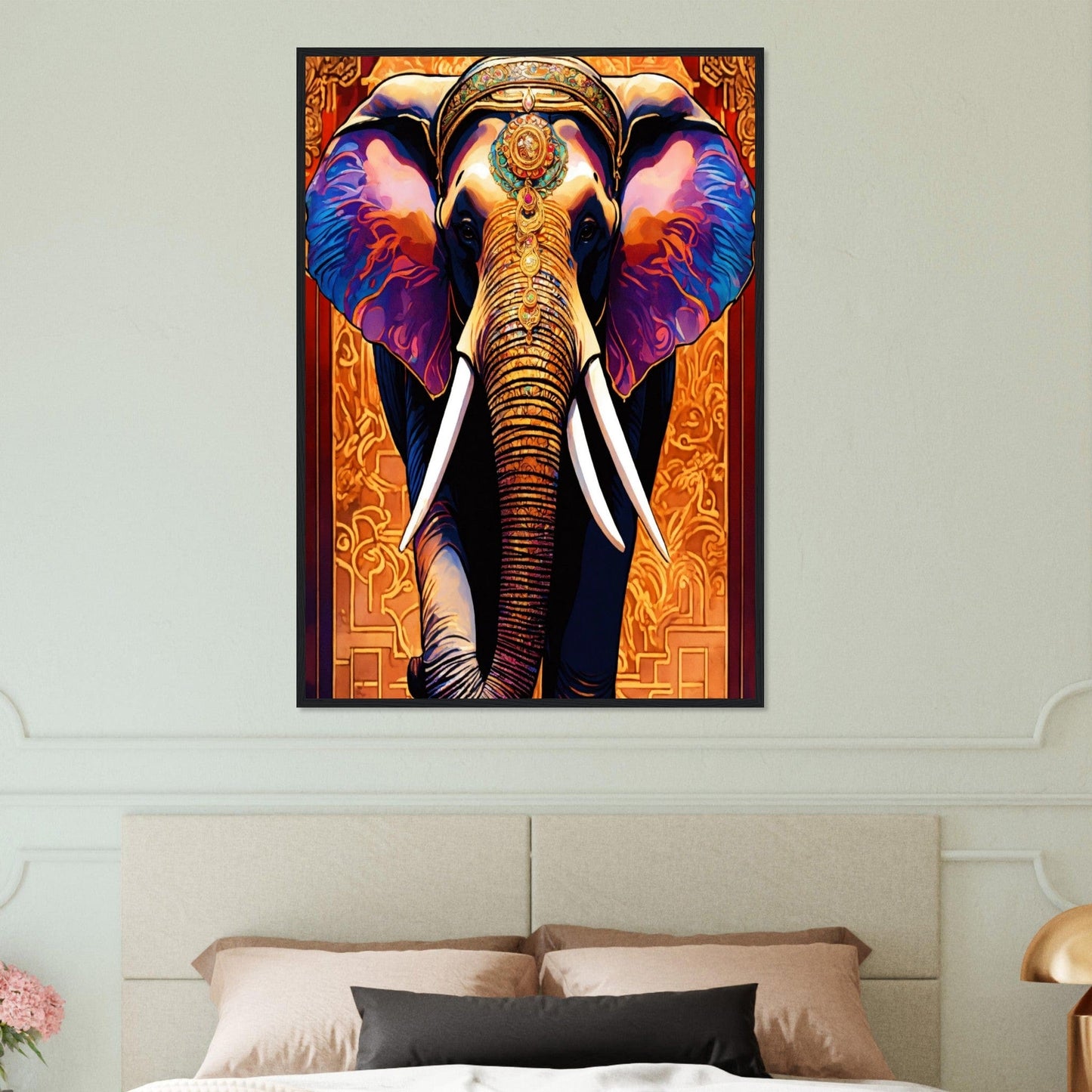 Canvanation Print Material Tableau Elephant Rêve Africain
